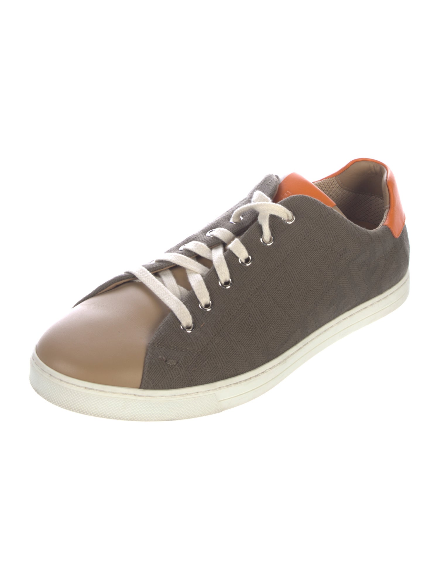 Fendi Zucca FF Logo Colorblock Pattern Sneakers