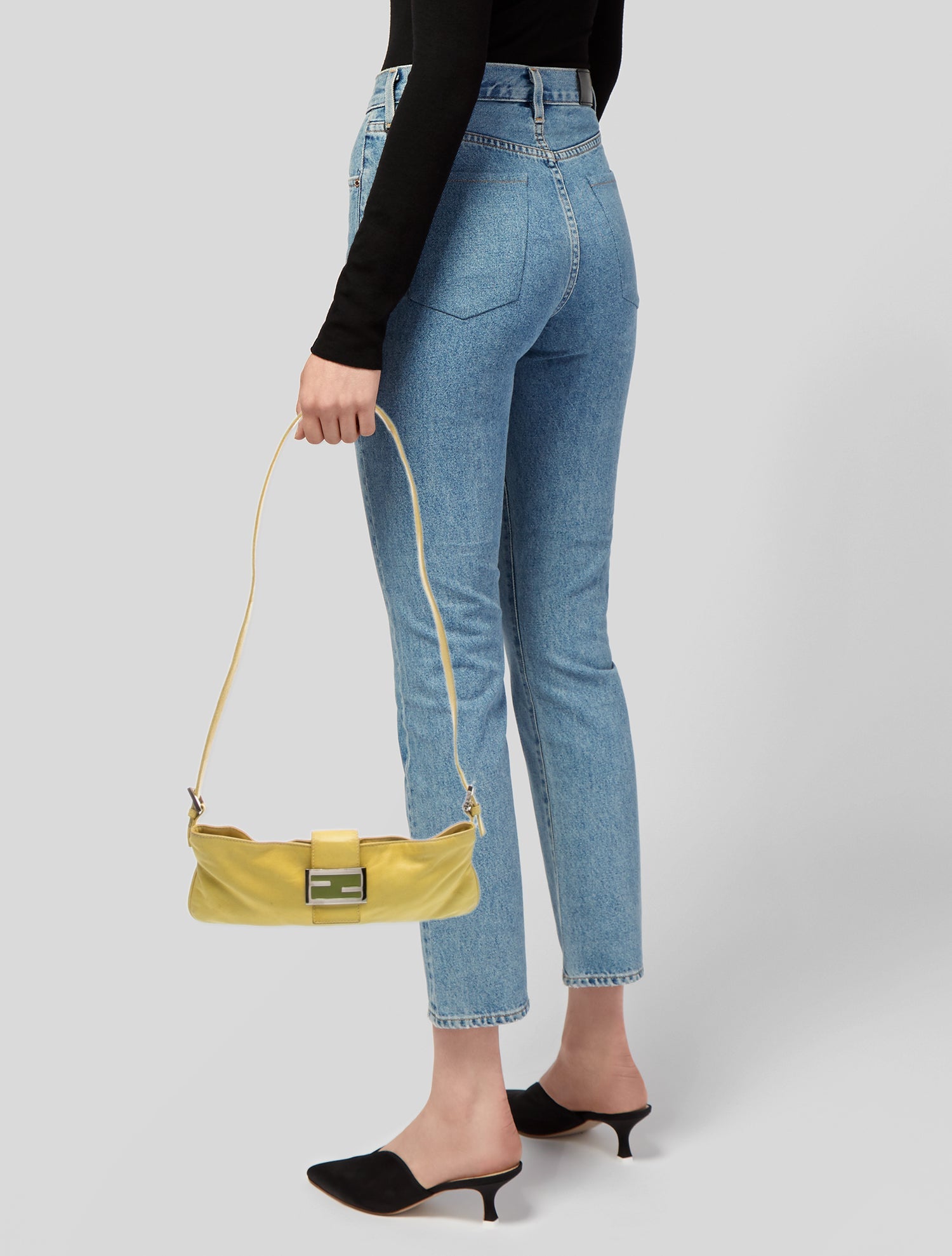CELINE by Hedi slimane ラヴァリエール　クラヴァット Celine Céline Clasp Shoulder Bag - Grey Shoulder Bags, Handbags