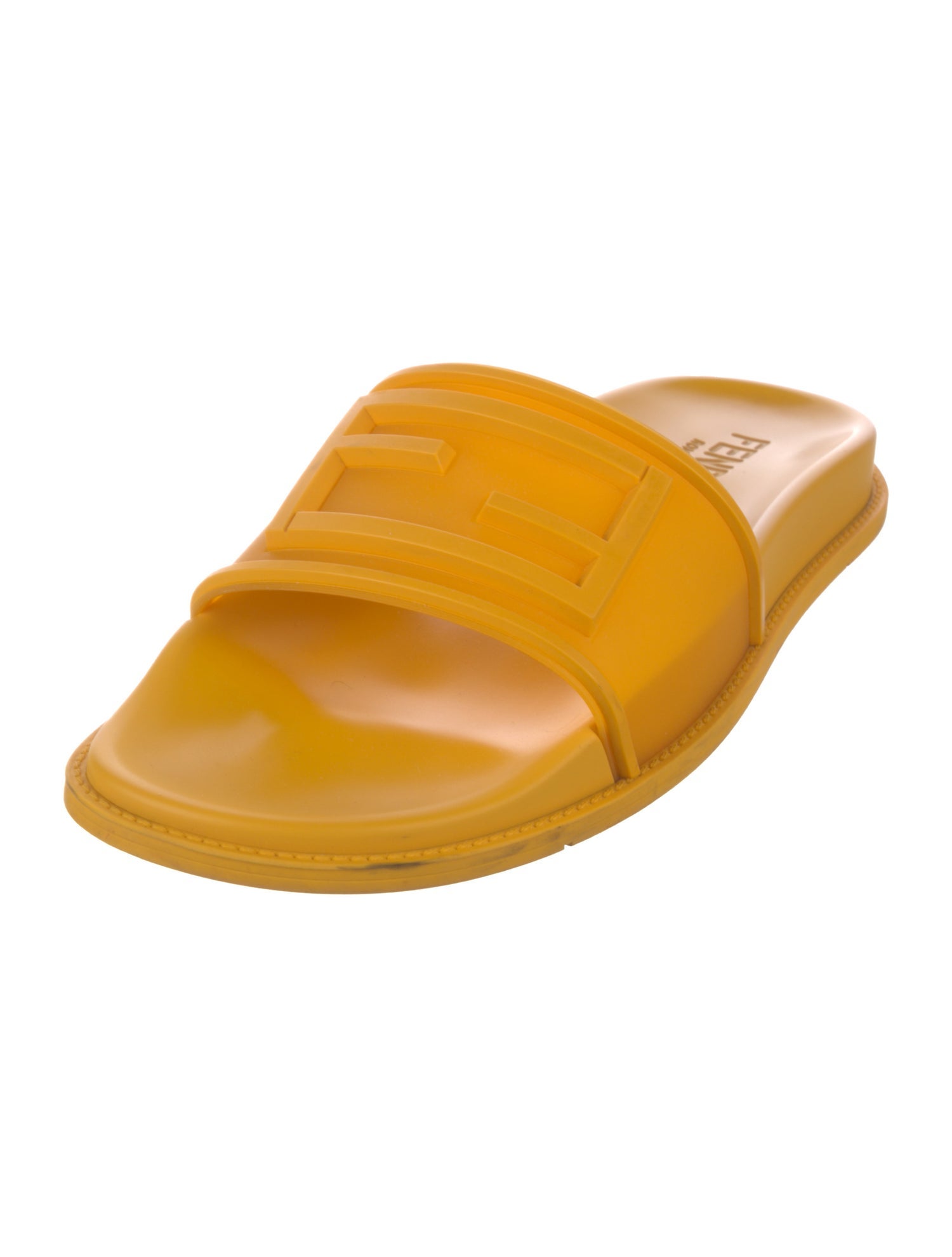 Fendi Zucca FF Logo Rubber Slides
