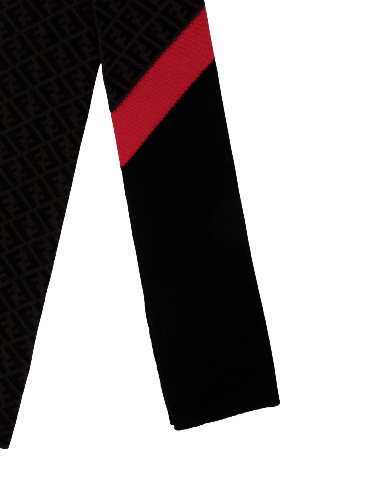 Fendi Wool Colorblock Pattern Scarf