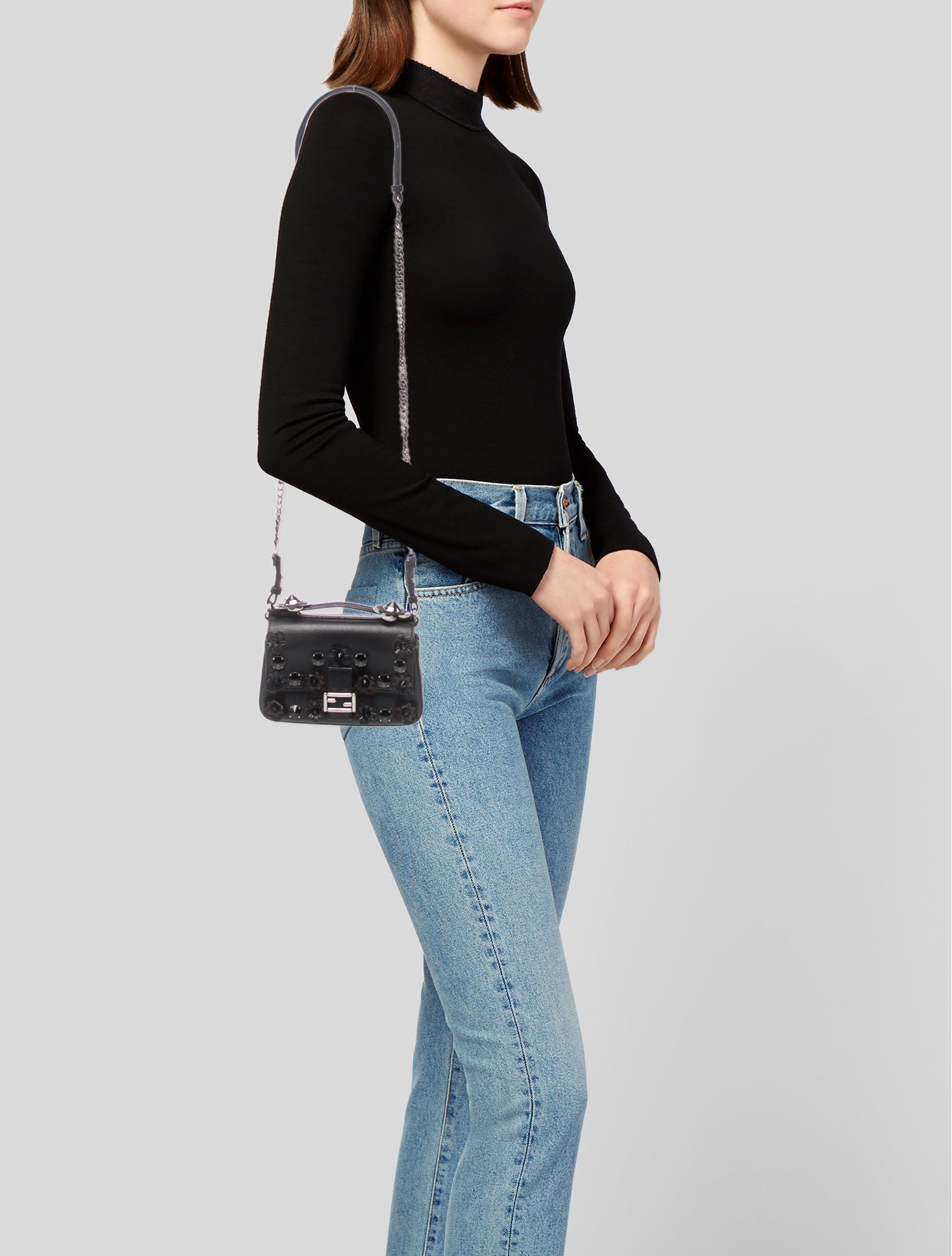 Fendi Leather Baguette
