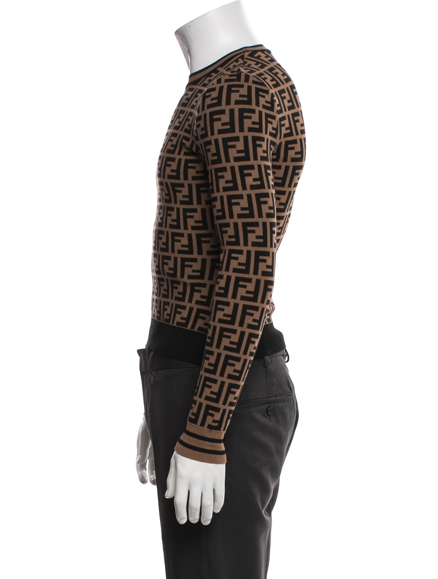 Fendi Graphic Print Crew Neck Pullover