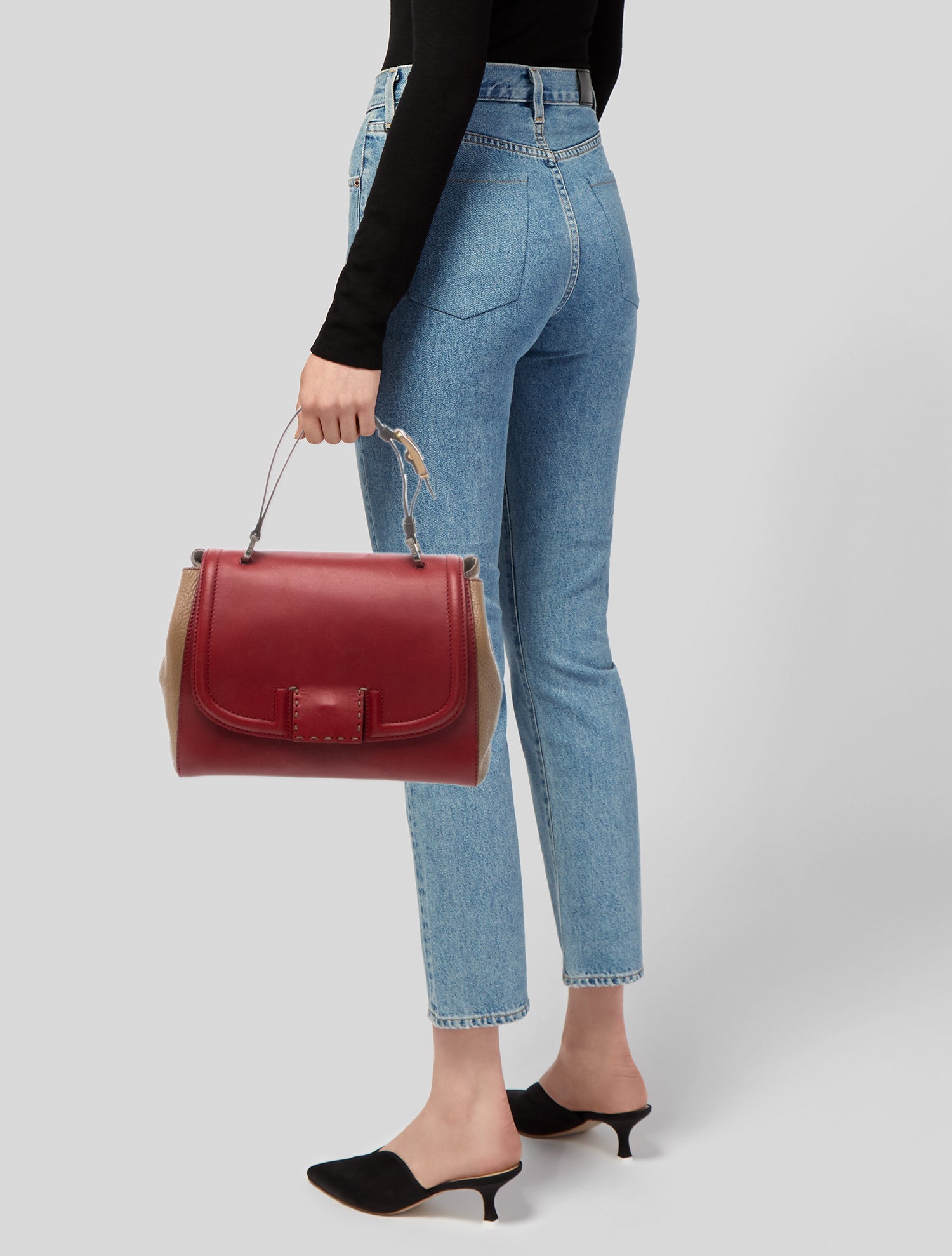 Gucci Microguccissima Top Handle Bag - Burgundy Handle Bags