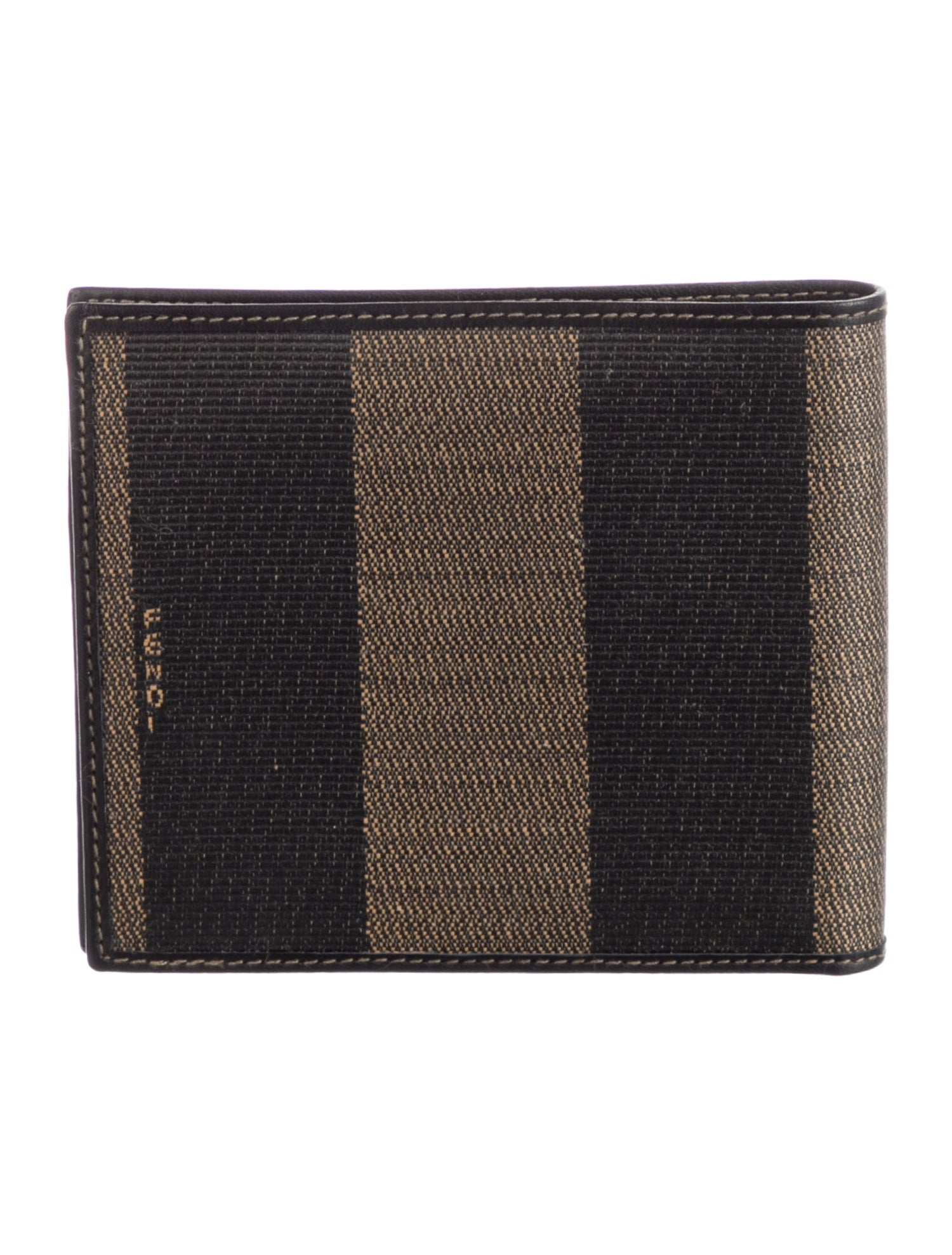 Fendi Vintage Pequin Pattern Bifold Wallet