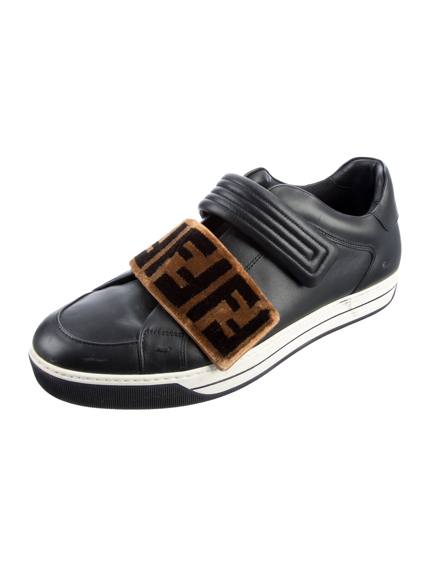 Fendi Zucca FF Logo Leather Sneakers