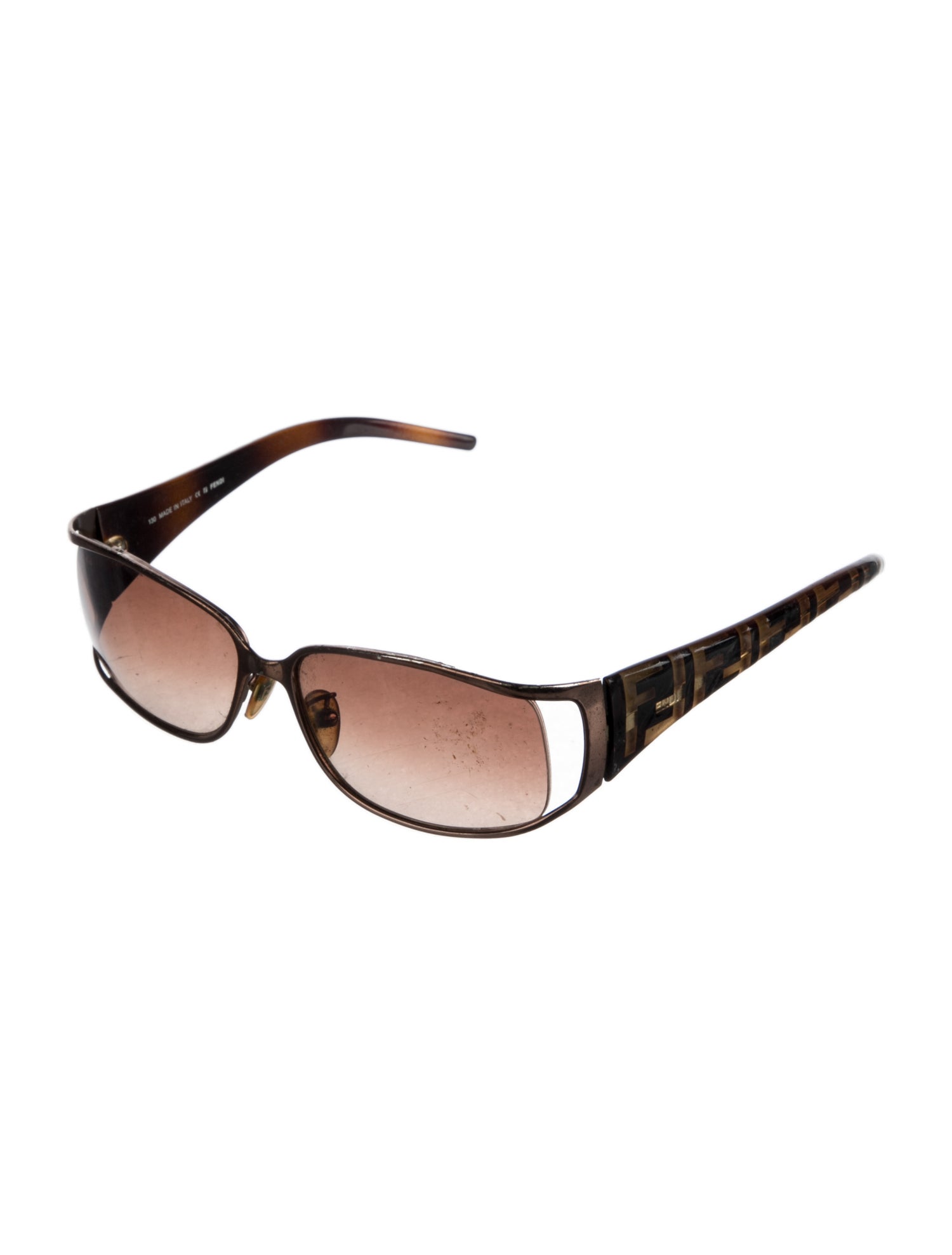 Fendi Zucca FF Logo Square Sunglasses
