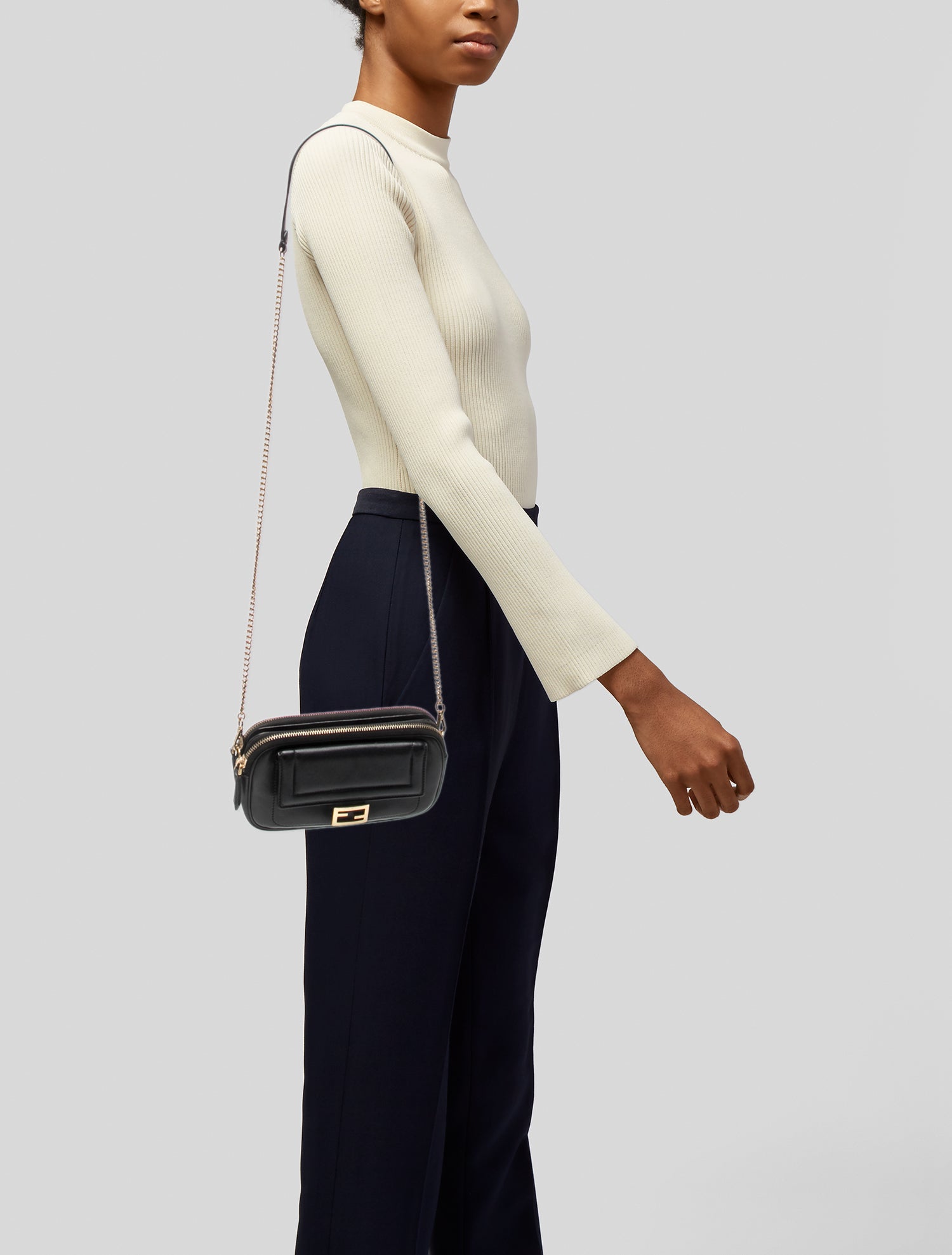 Fendi Leather Easy Baguette