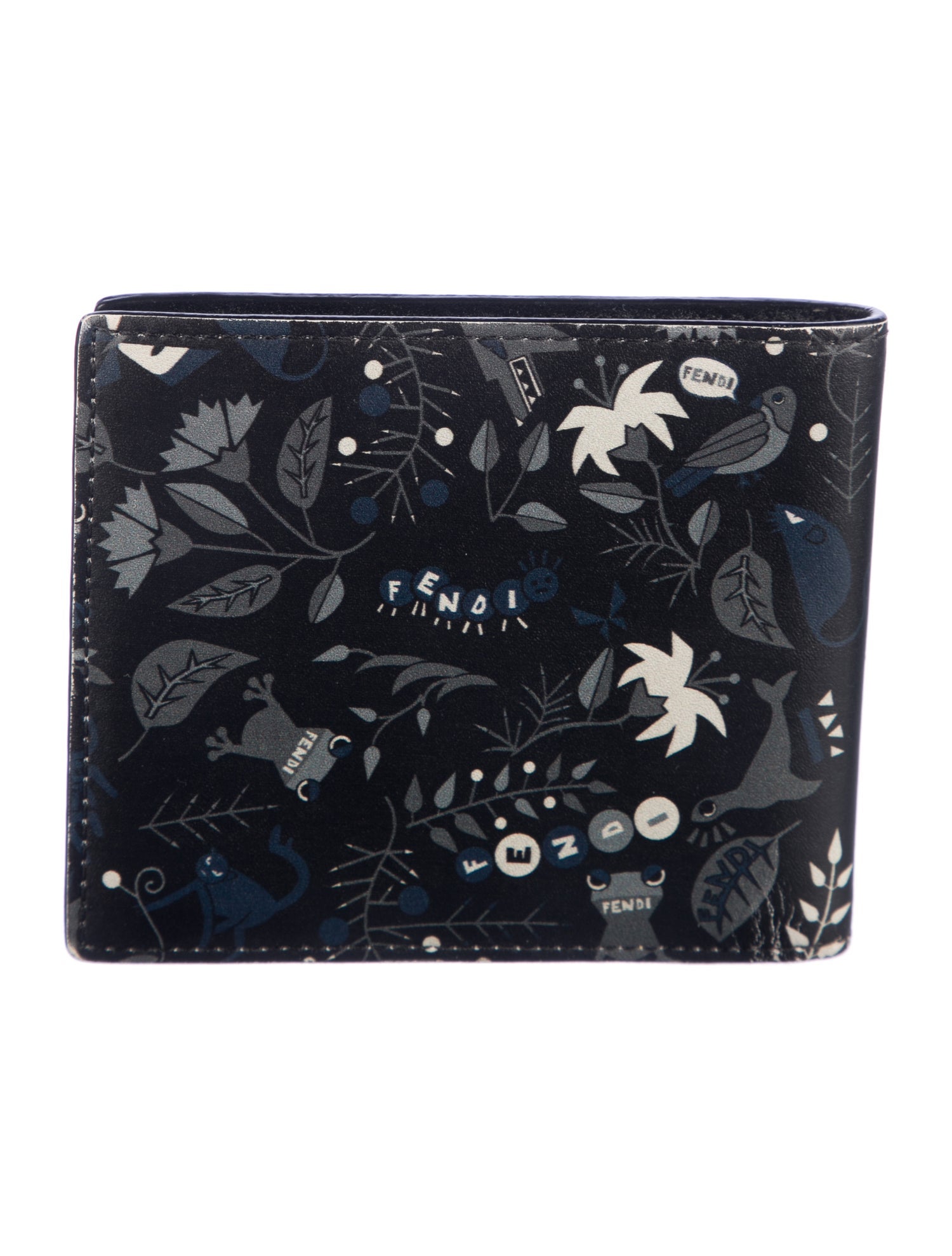 Fendi Leather Printed Bifold Wallet