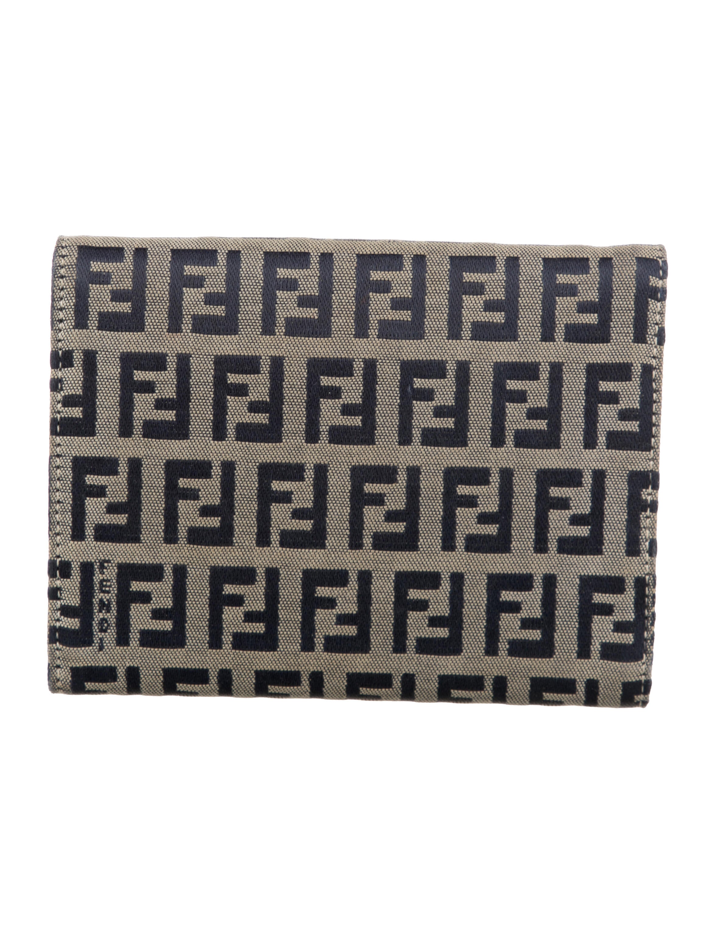 Fendi 2001 Zucchino FF Logo Compact Wallet