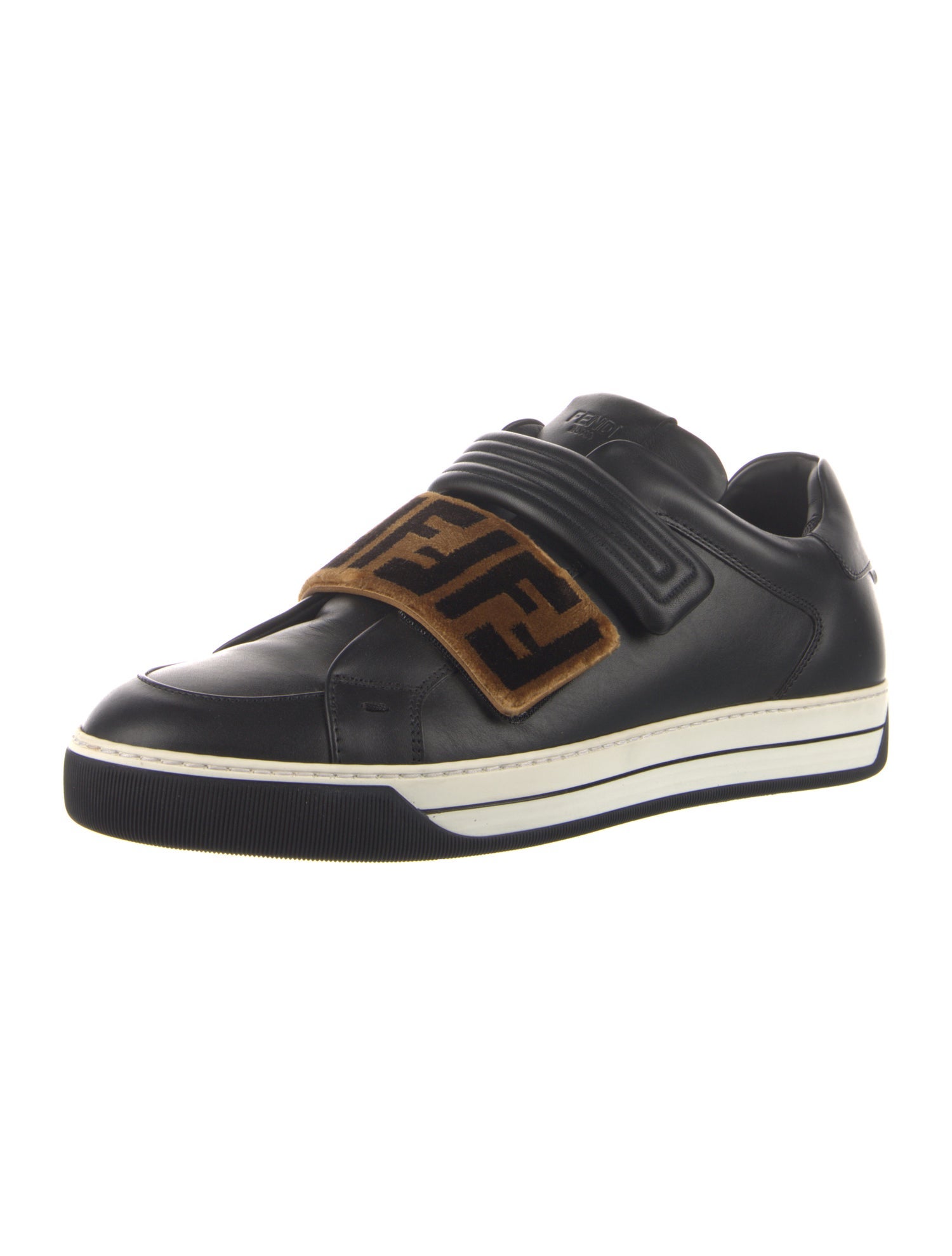 Fendi Zucca FF Logo Leather Sneakers