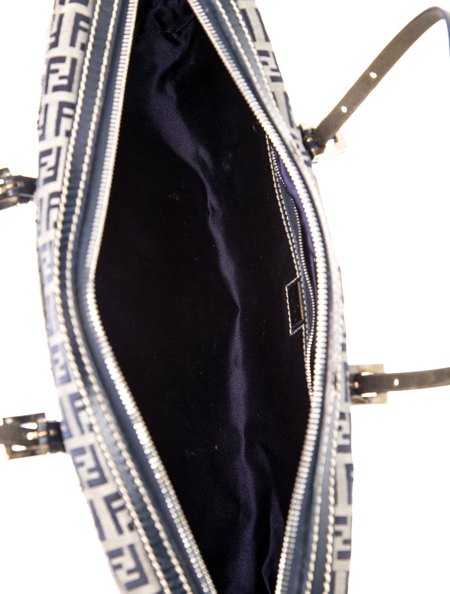 ル*ル様 Fendi FFロゴ ハンドバッグ Fendi Zucchino FF Top Handle Bag - Blue Handle Bags, Handbags