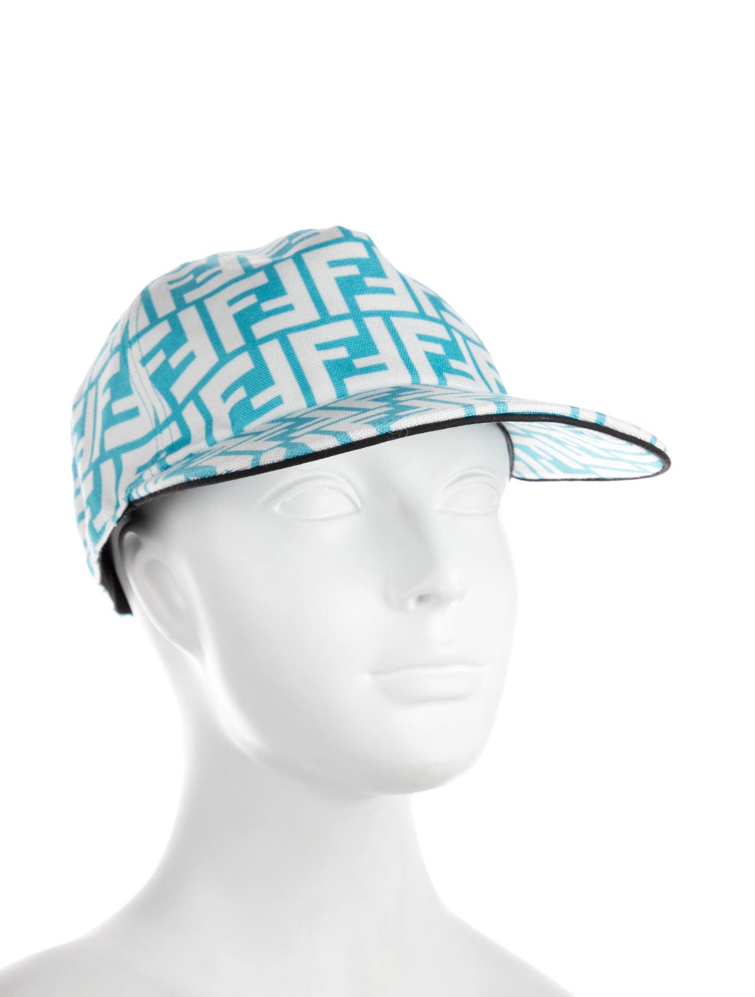 Fendi Fendi FF Jacquard Logo Baseball Cap - Black Hats