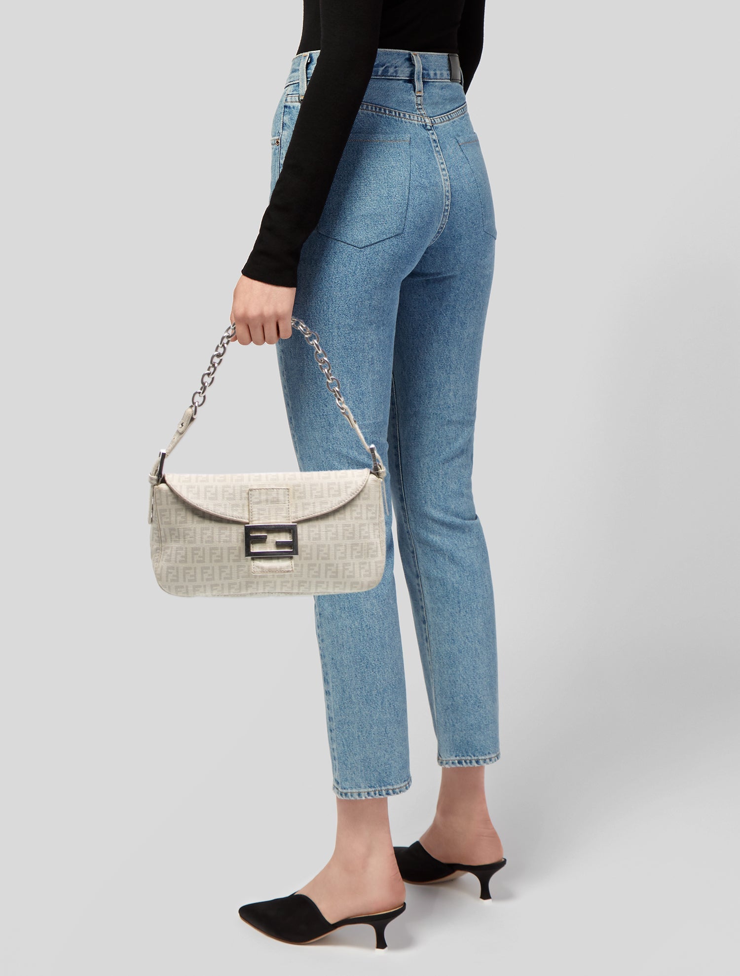 Fendi Zucchino FF Mama Vintage - Pink Shoulder Bags, Handbags