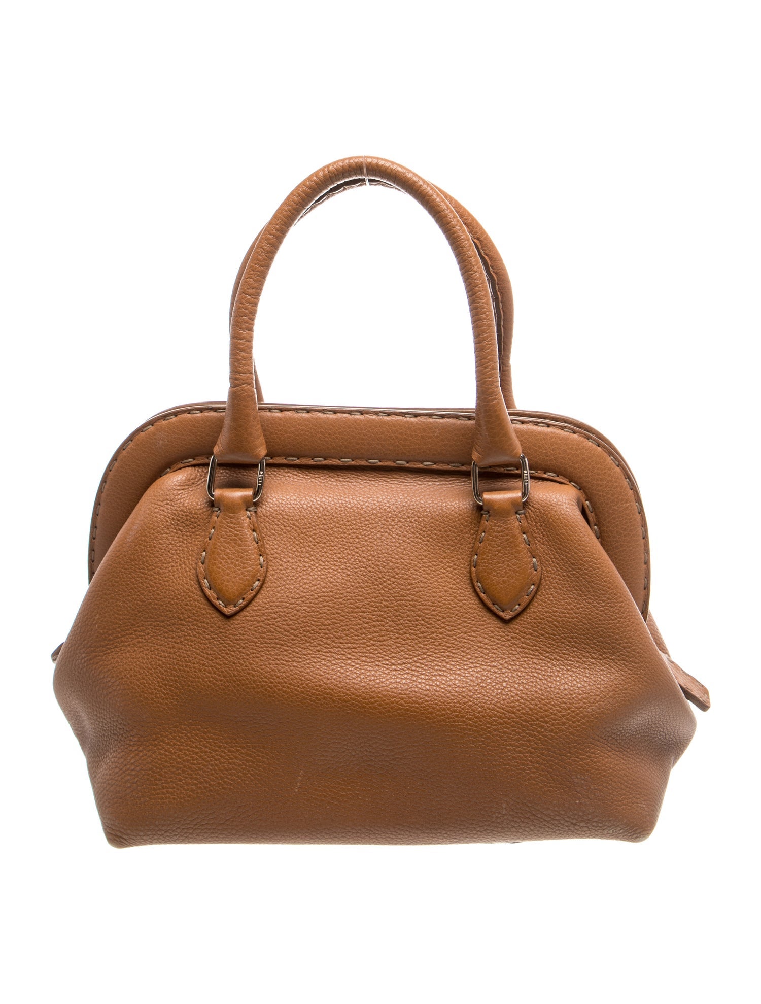 バッグ fendi selleria Fendi Leather Selleria - Brown Handle Bags, Handbags - FEN443683
