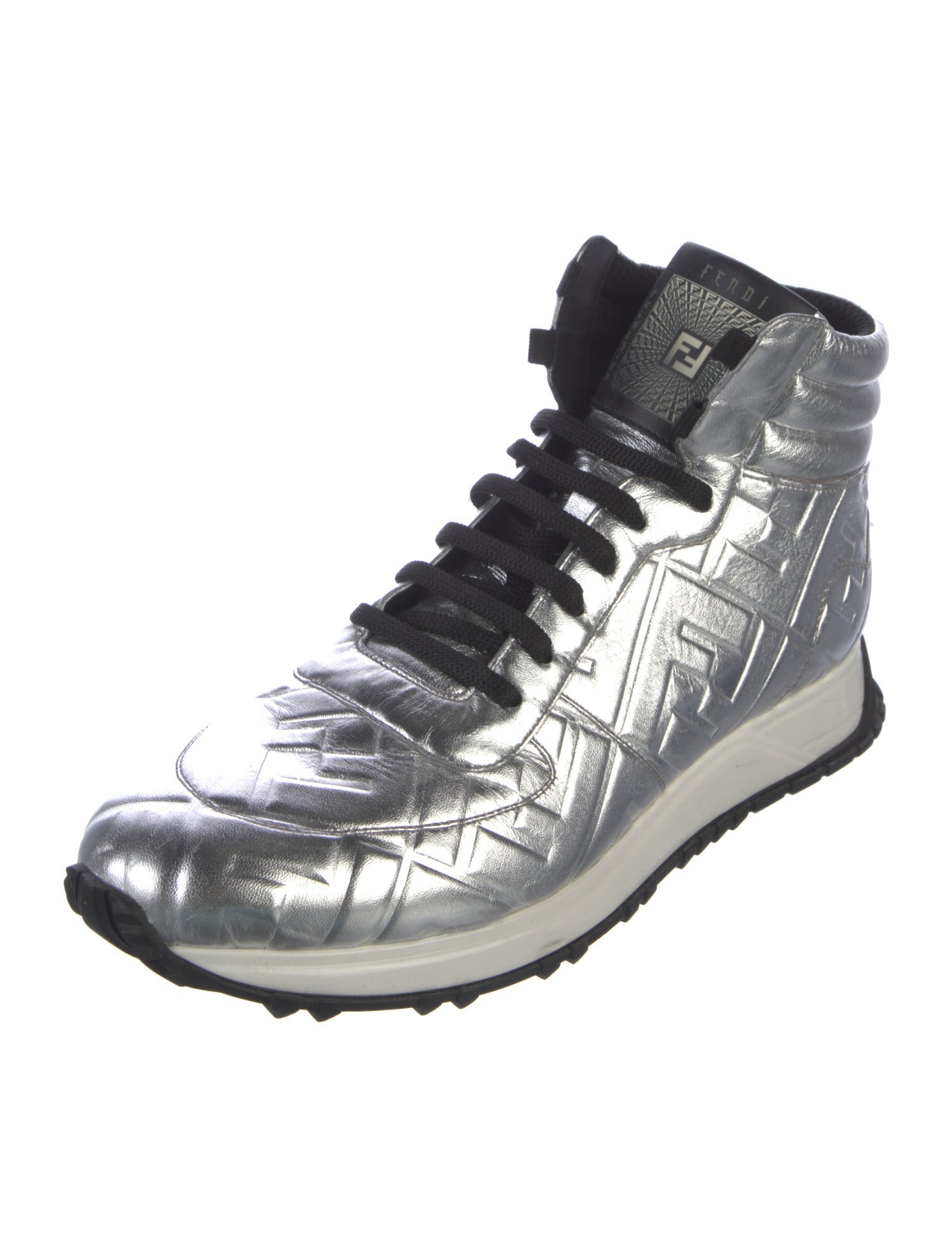 Fendi Zucca FF Logo Leather Sneakers