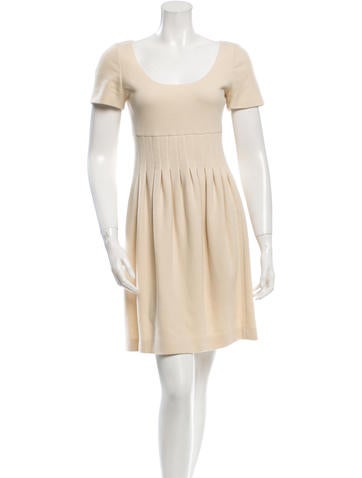 Fendi Wool Pleated Dress