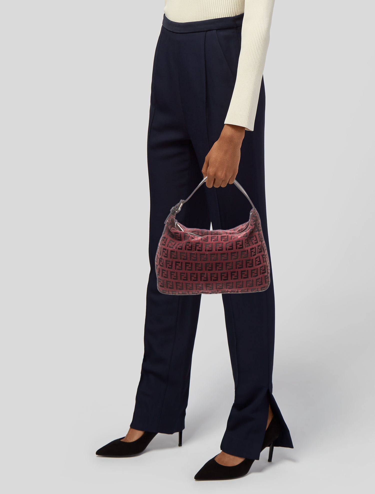 Fendi Ponyhair Mama Forever Baguette - Pink Shoulder Bags