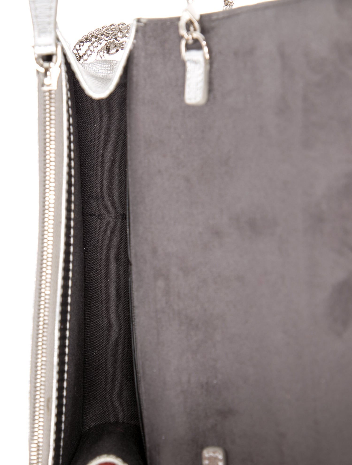 FENDI FFロゴ エンボス ショルダーバッグ シルバー FENDI FFロゴ
