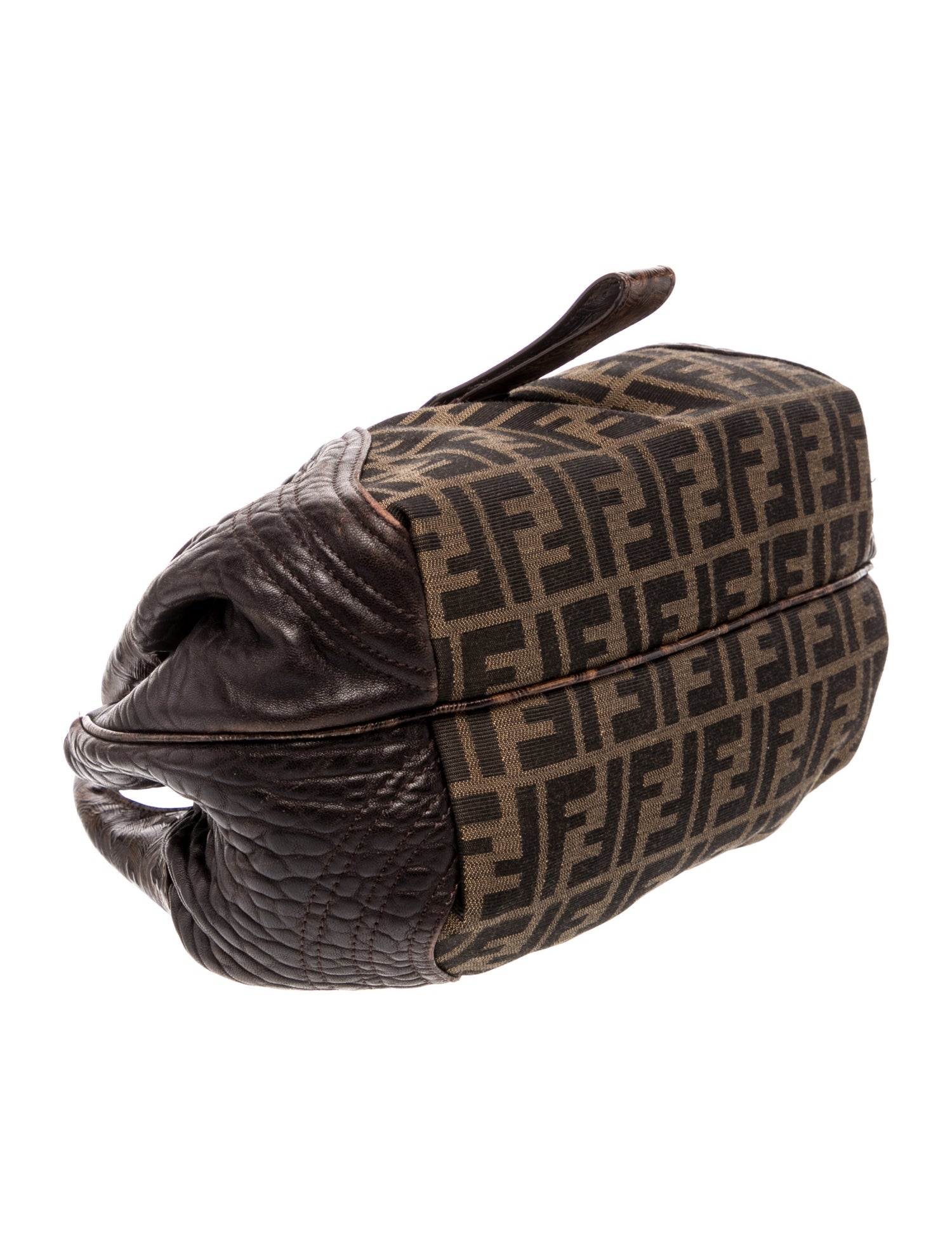 Fendi Zucca FF Spy - Brown Handle Bags, Handbags - FEN445682 | The