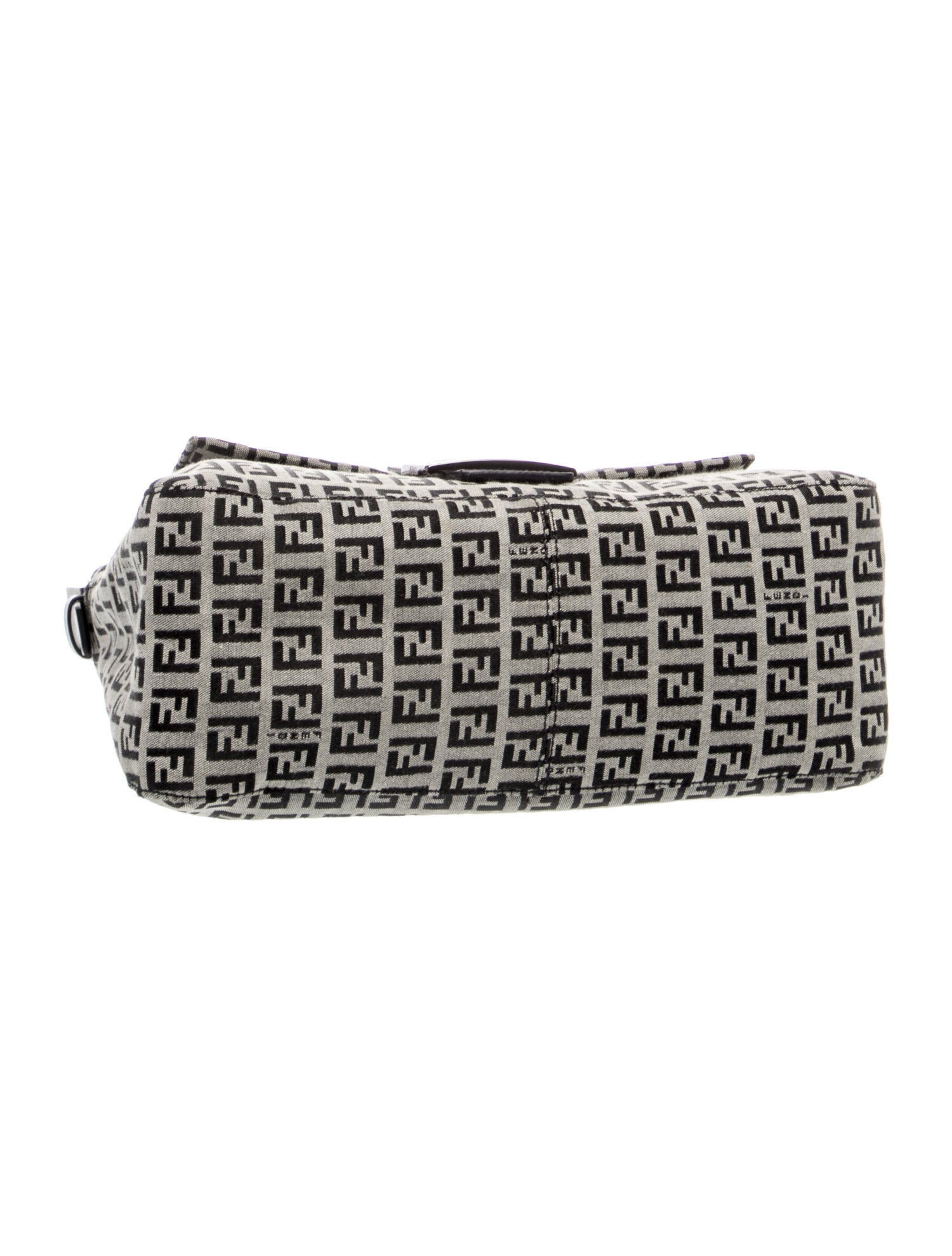 Fendi Zucchino FF Mama - Grey Shoulder Bags, Handbags - FEN446072