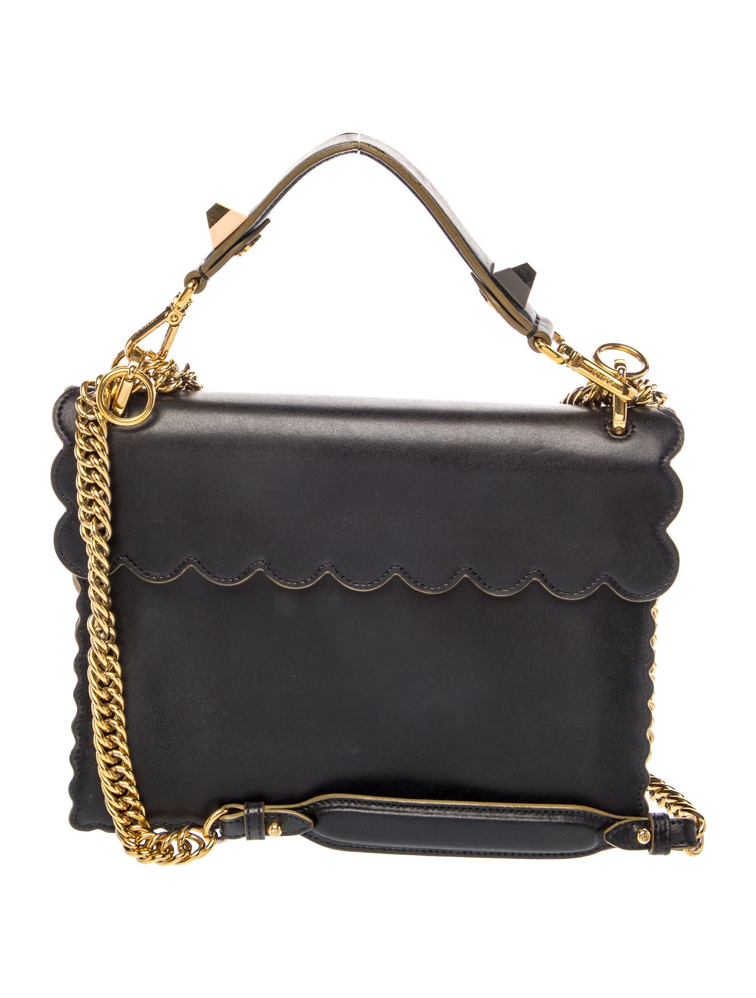 Fendi Leather Kan I - Black Handle Bags, Handbags - FEN446427