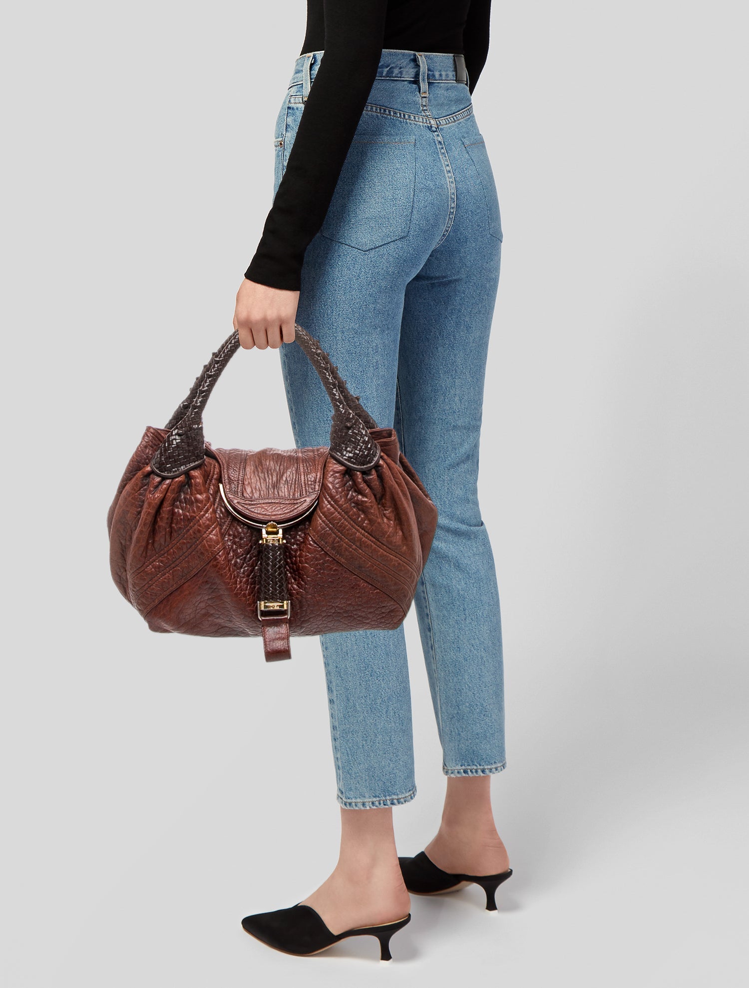 Fendi Zucca Boat Pochette - Pink Shoulder Bags, Handbags