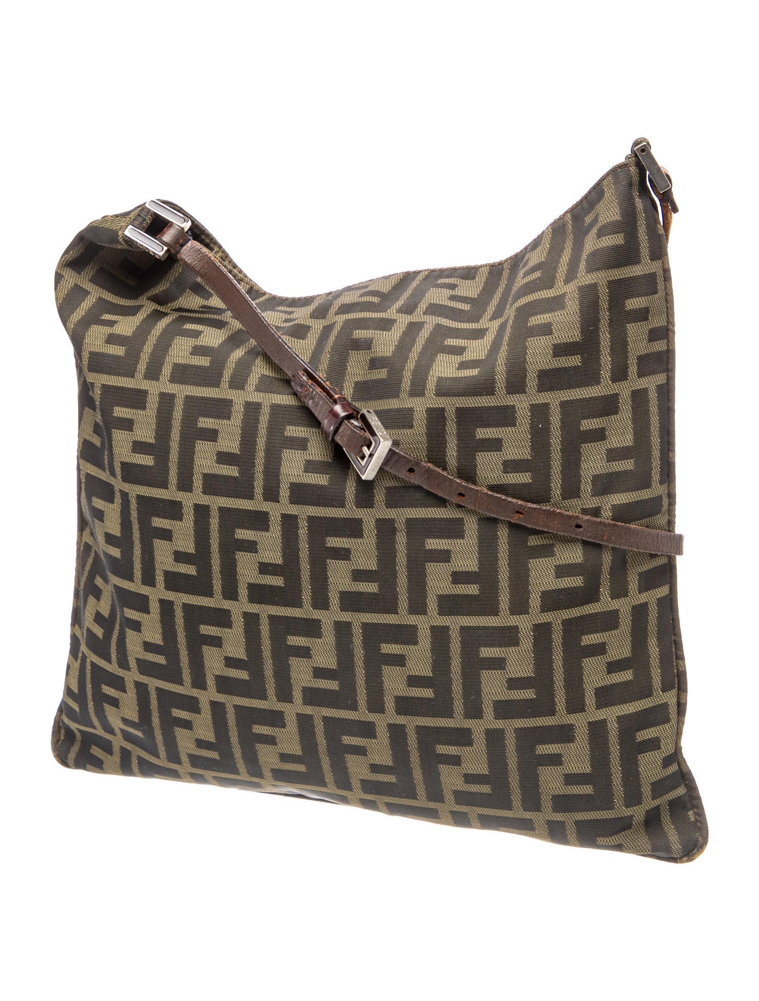 Fendi Zucca FF Vintage Shoulder Bag - Brown Handle Bags, Handbags
