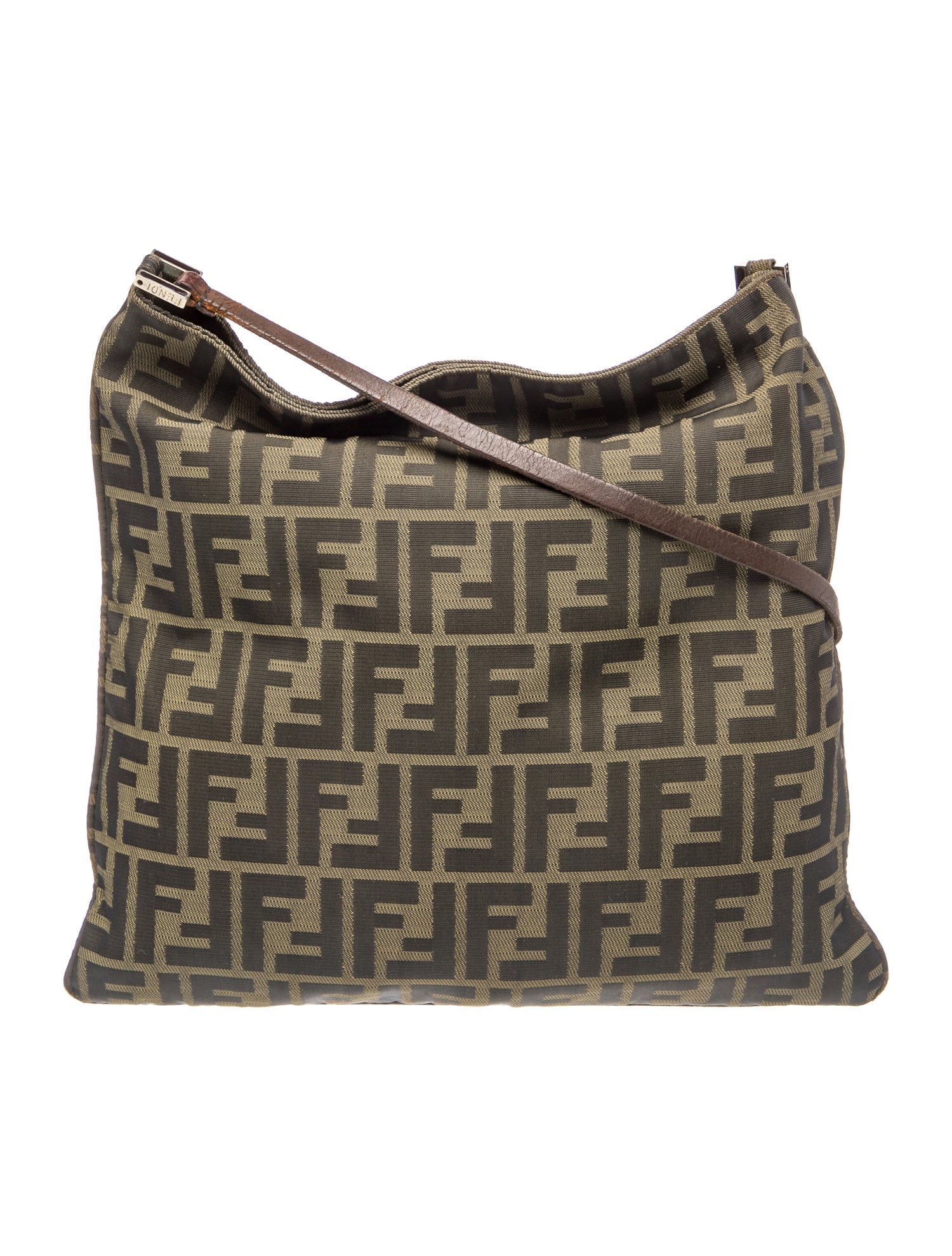 Fendi Zucca FF Vintage Shoulder Bag - Brown Handle Bags, Handbags