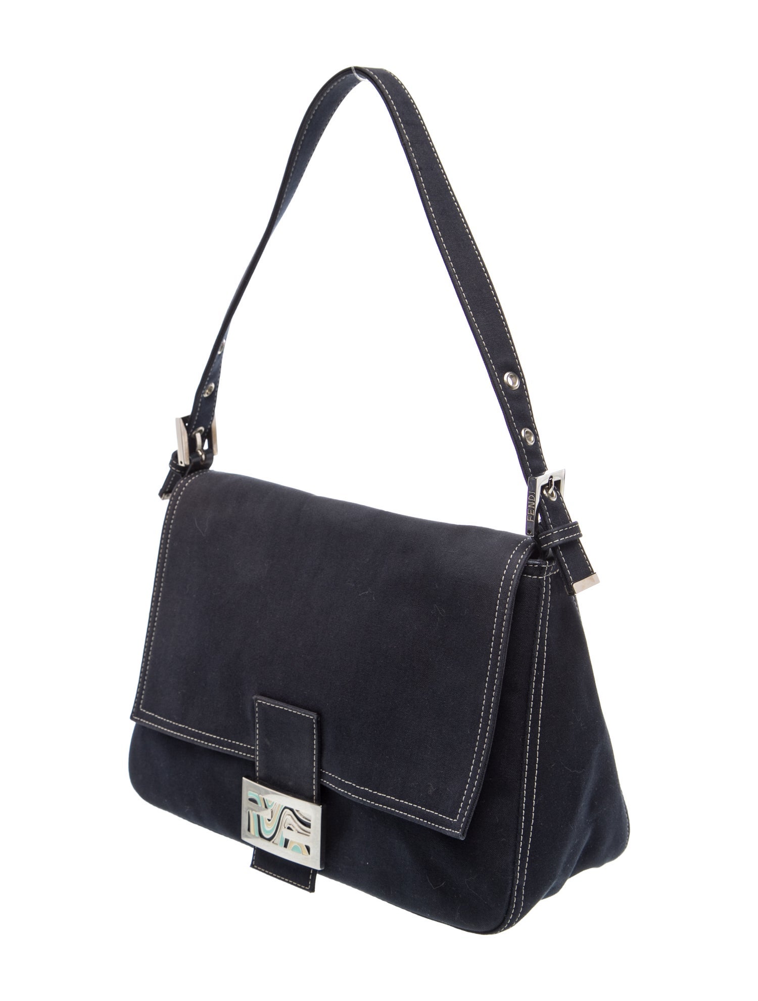 Fendi Zucca FF Mama Vintage - Blue Shoulder Bags, Handbags