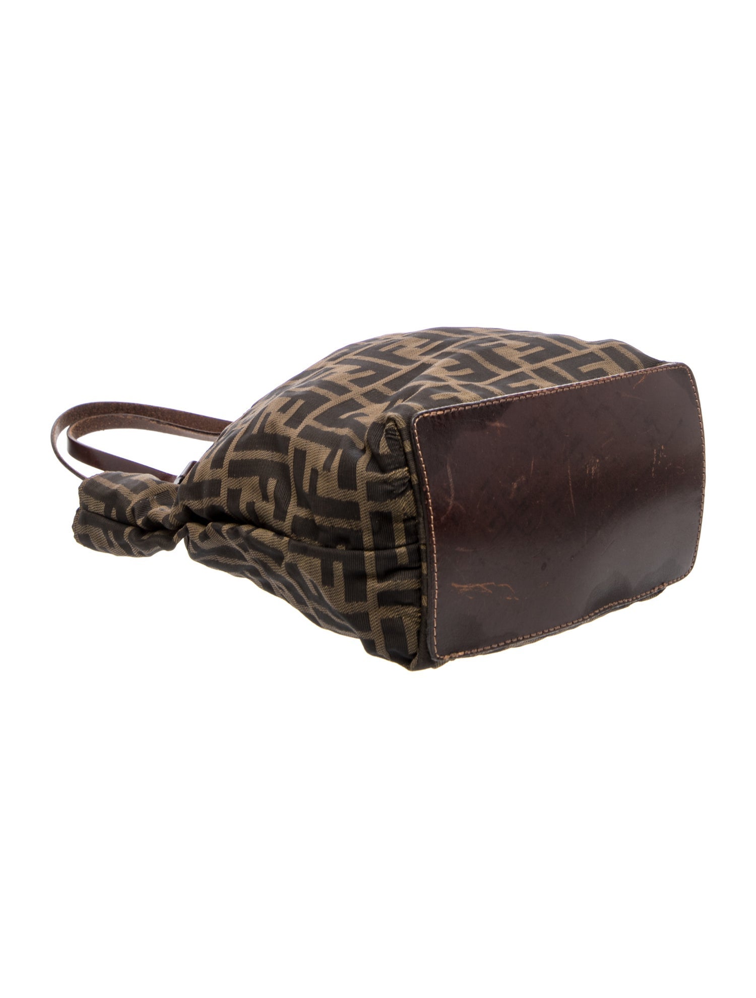 Fendi Zucca FF Vintage - Brown Handle Bags, Handbags - FEN448342