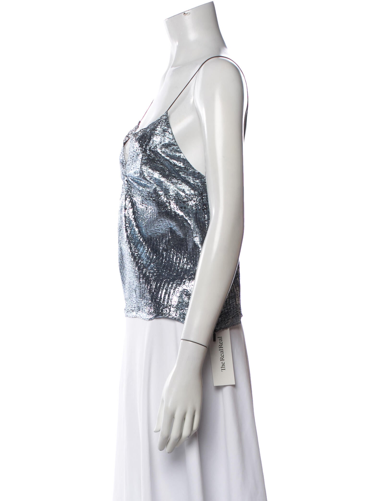 Fendi Silk V-Neck Top w/ Tags