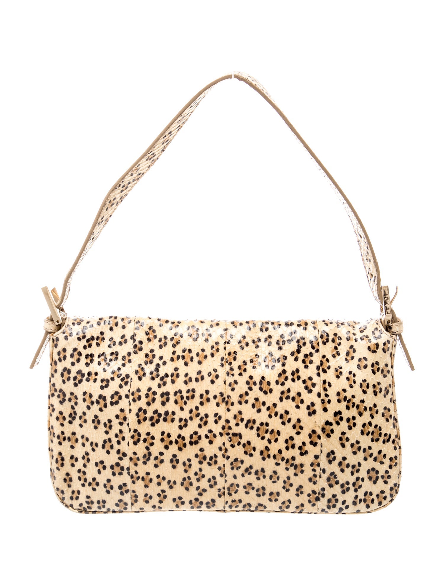 Fendi Zucchino FF Baguette - Neutrals Shoulder Bags, Handbags