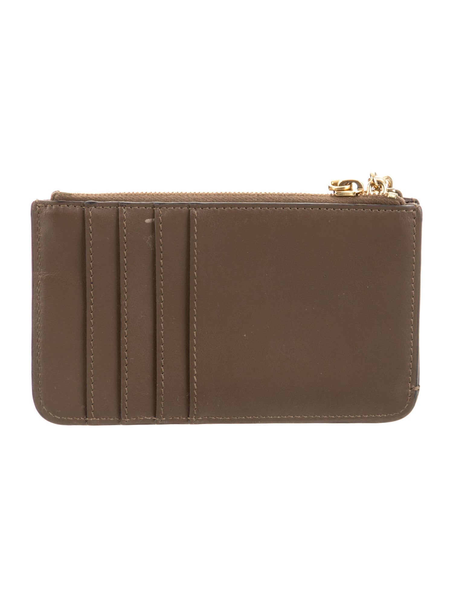 Fendi Zucca FF Logo Leather Card Holder
