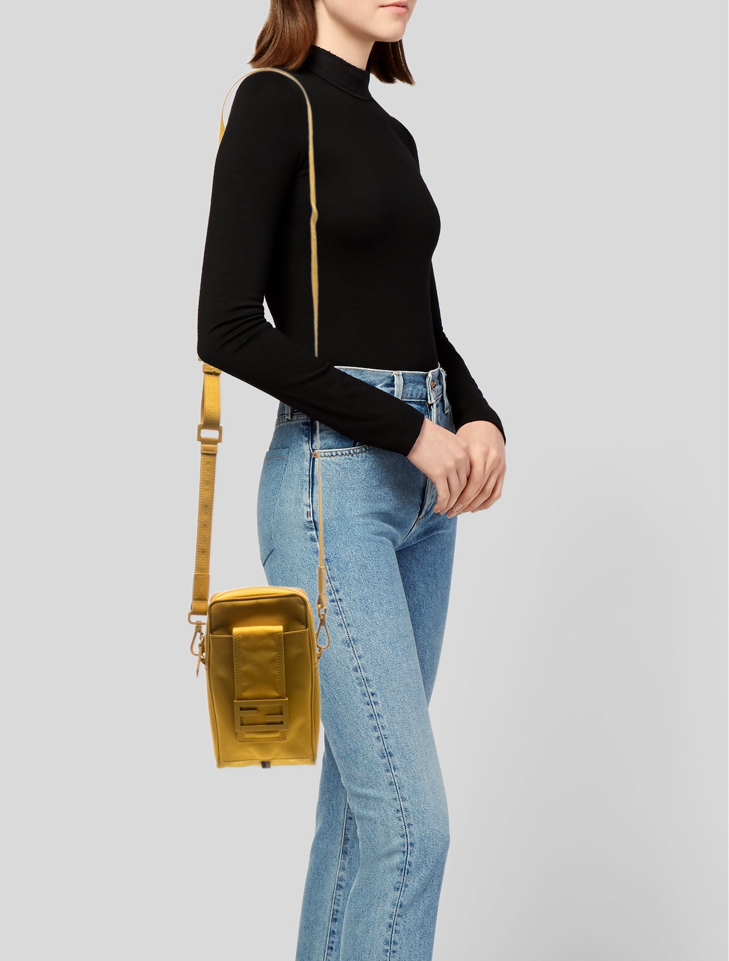 Fendi Leather Crossbody Bag - Yellow Crossbody Bags, Handbags