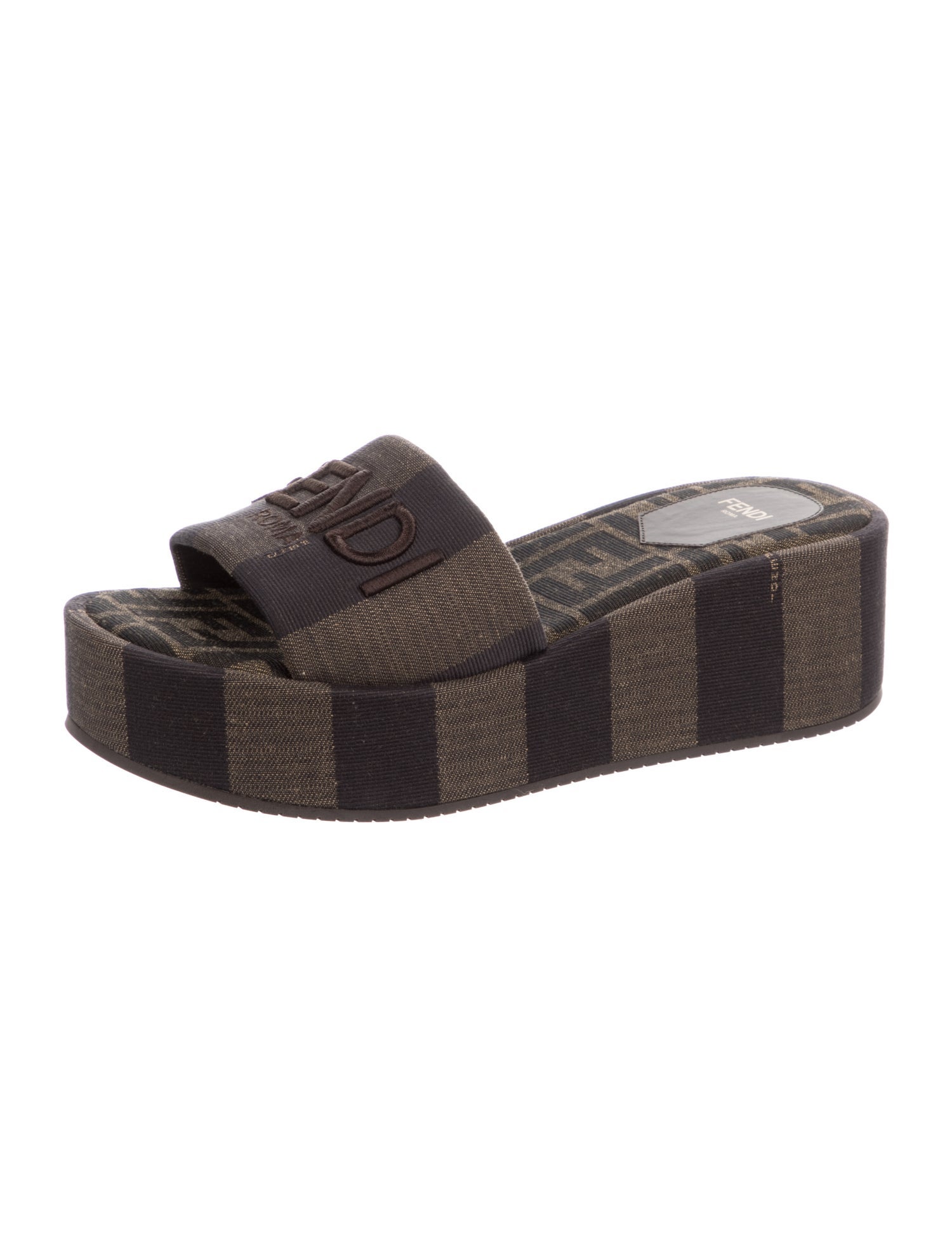 Fendi Pequin Pattern Canvas Slides