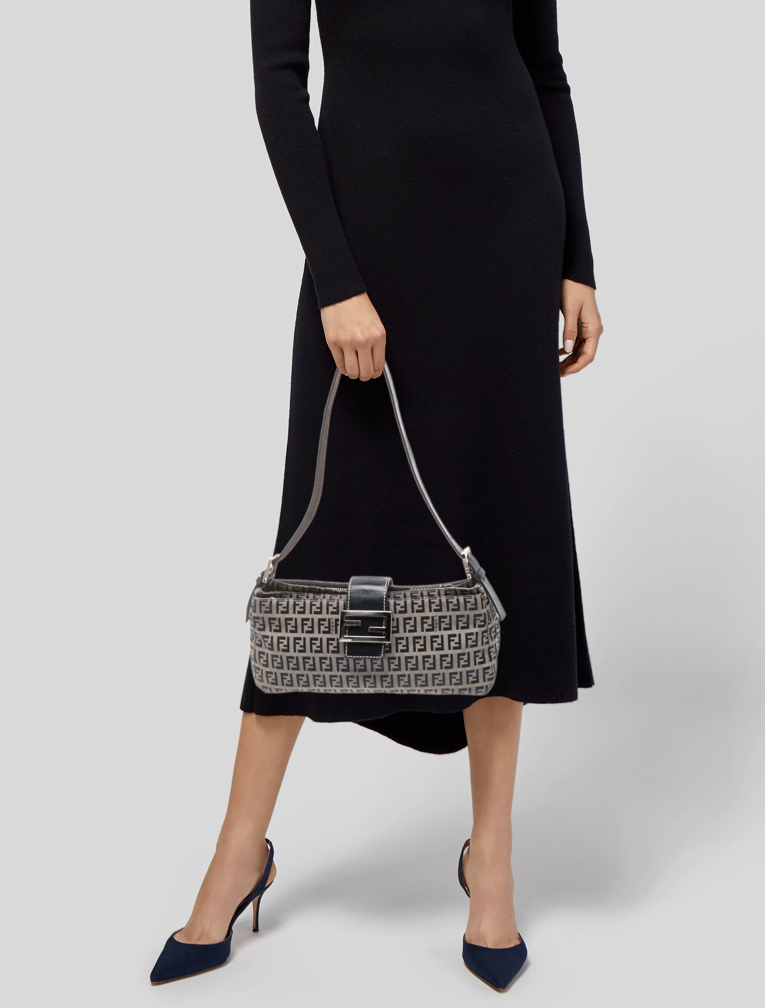 Fendi Zucchino FF Shoulder Bag