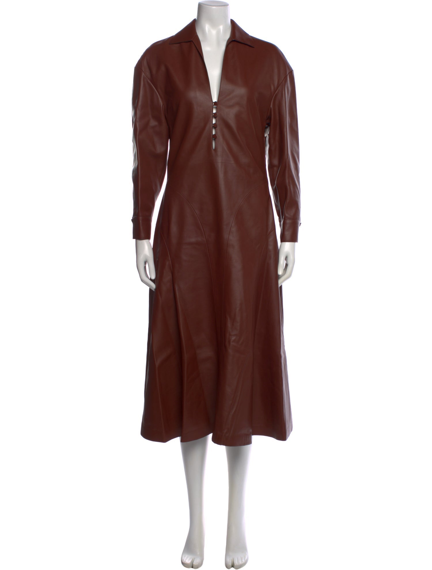 Fendi Leather Long Dress