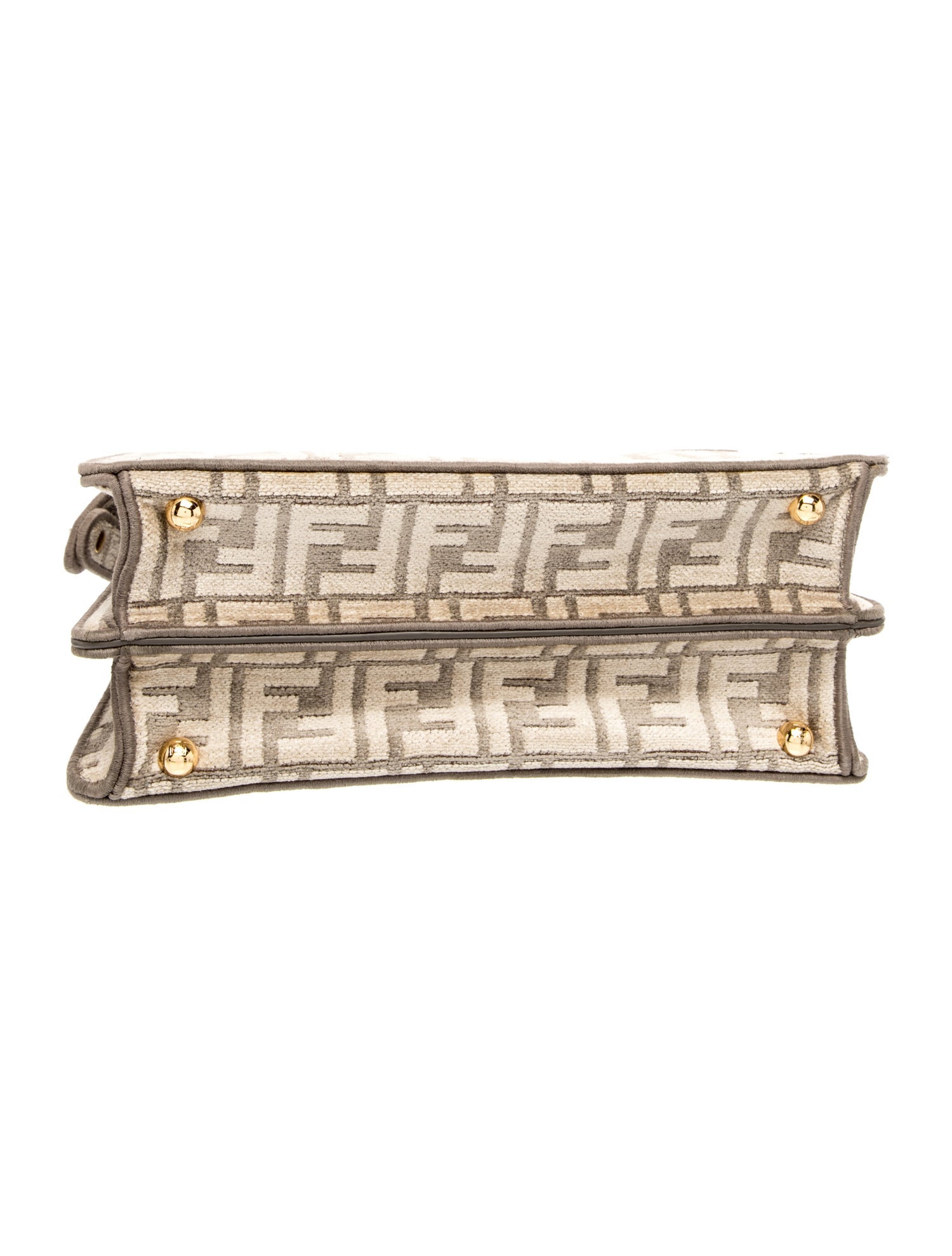 Fendi Zucca FF Peekaboo Small - Neutrals Handle Bags, Handbags