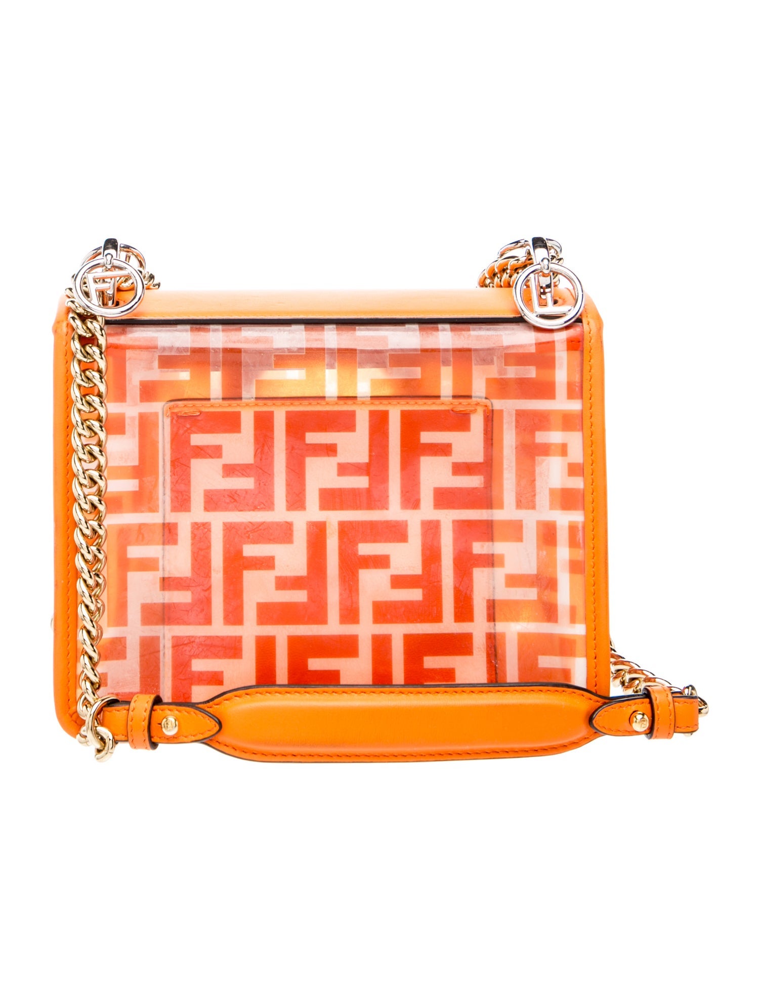 Fendi PVC Kan I Small - Orange Crossbody Bags, Handbags