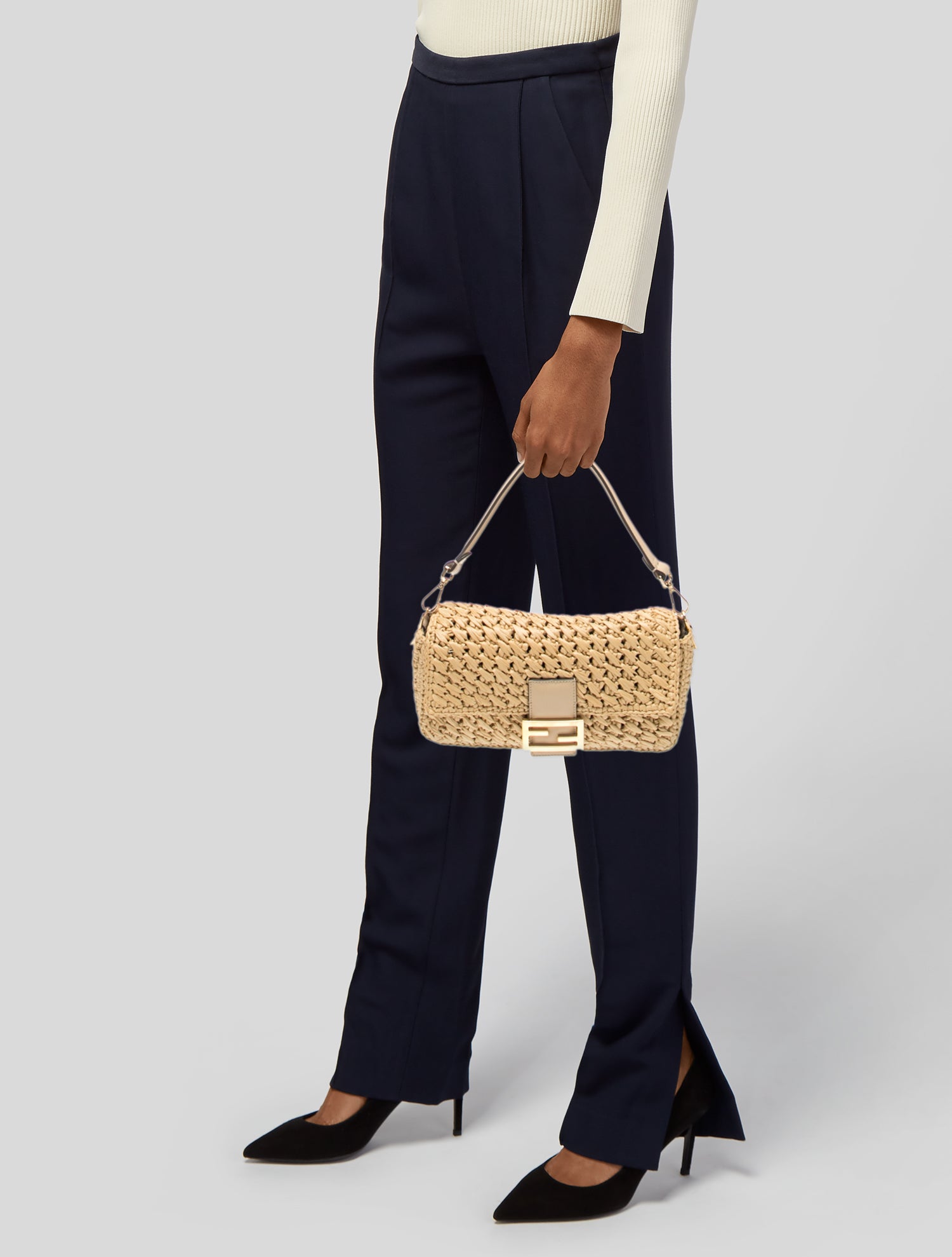 Tory Burch Lee Radziwill Leather Bag - Green Handle Bags, Handbags