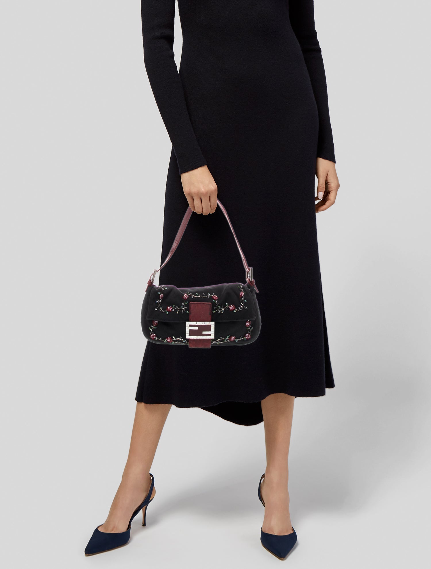 Fendi Small 2Jours Light Bulb Bag - Black Satchels, Handbags