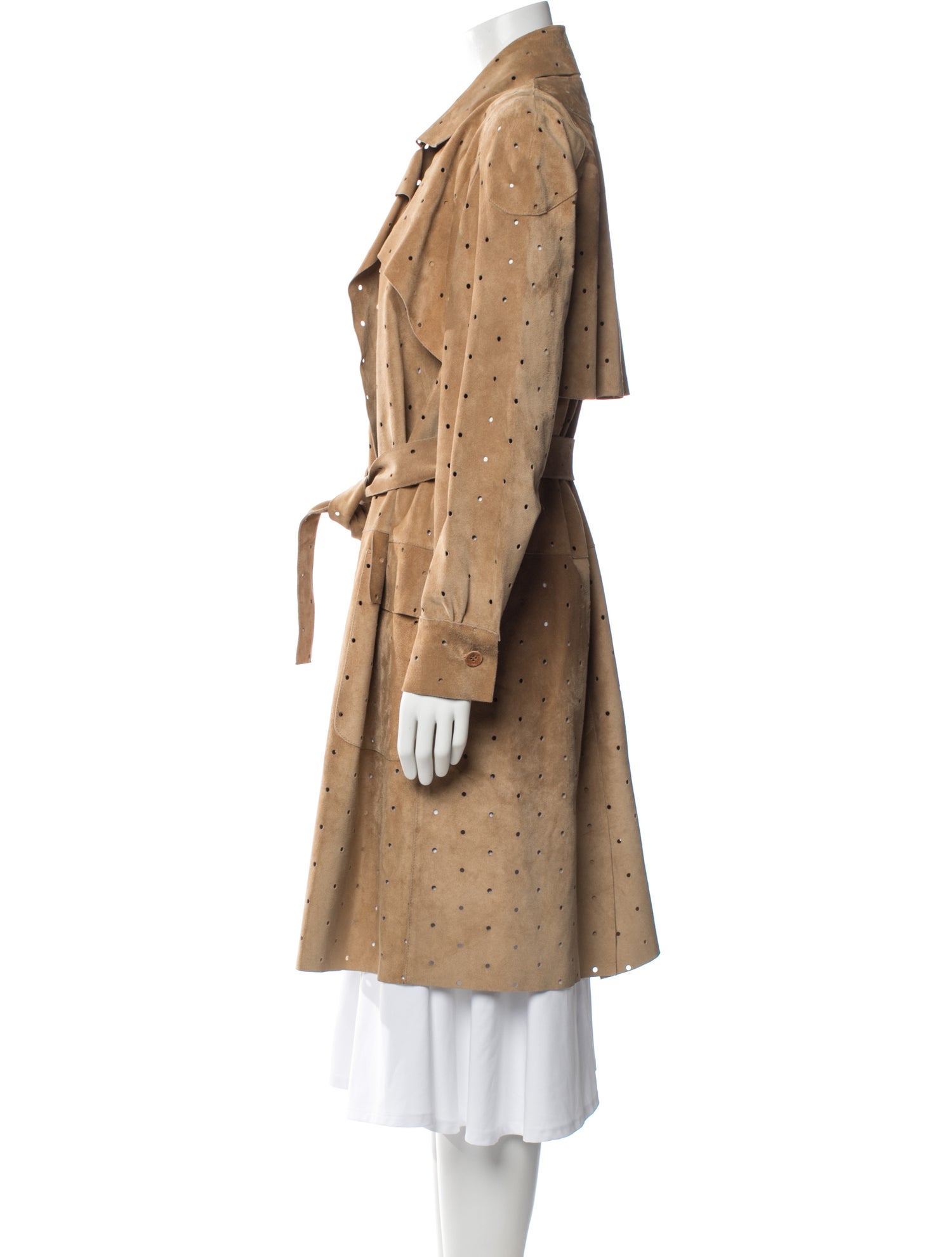 Loewe Wool Trench Coat - Orange Coats, Clothing - LOW74357 | The