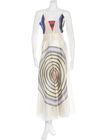 Fendi Circle Print Sleeveless Dress