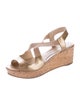 Fendi Metallic Wedge Sandals