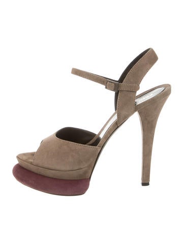 Fendi Suede Platform Sandals
