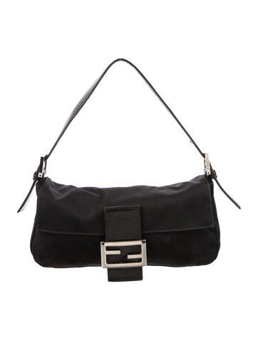 Fendi Leather-Trimmed Baguette