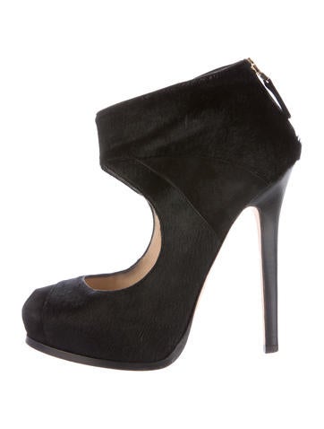 Fendi Cutout Ponyhair Booties