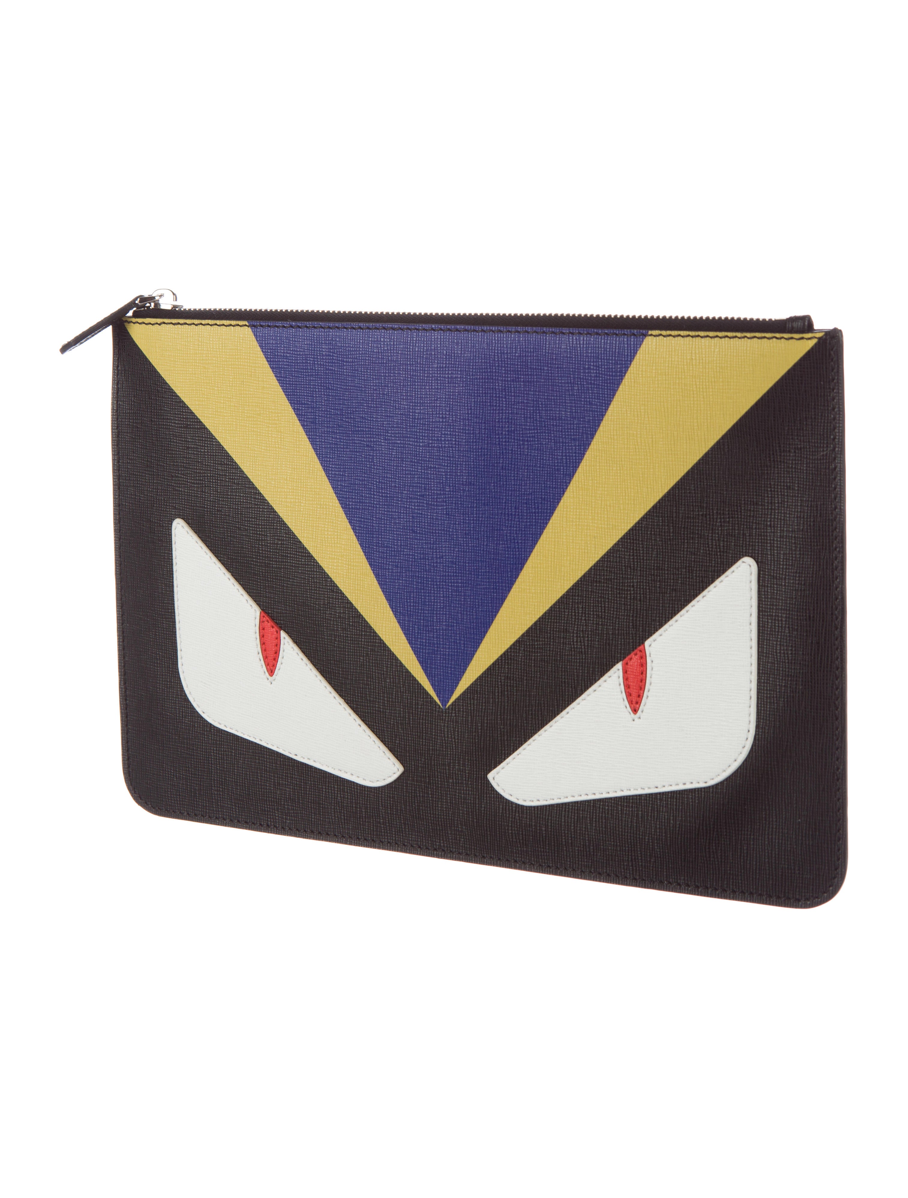 Fendi Monster Eyes Zip Pouch Bags FEN52483 The RealReal