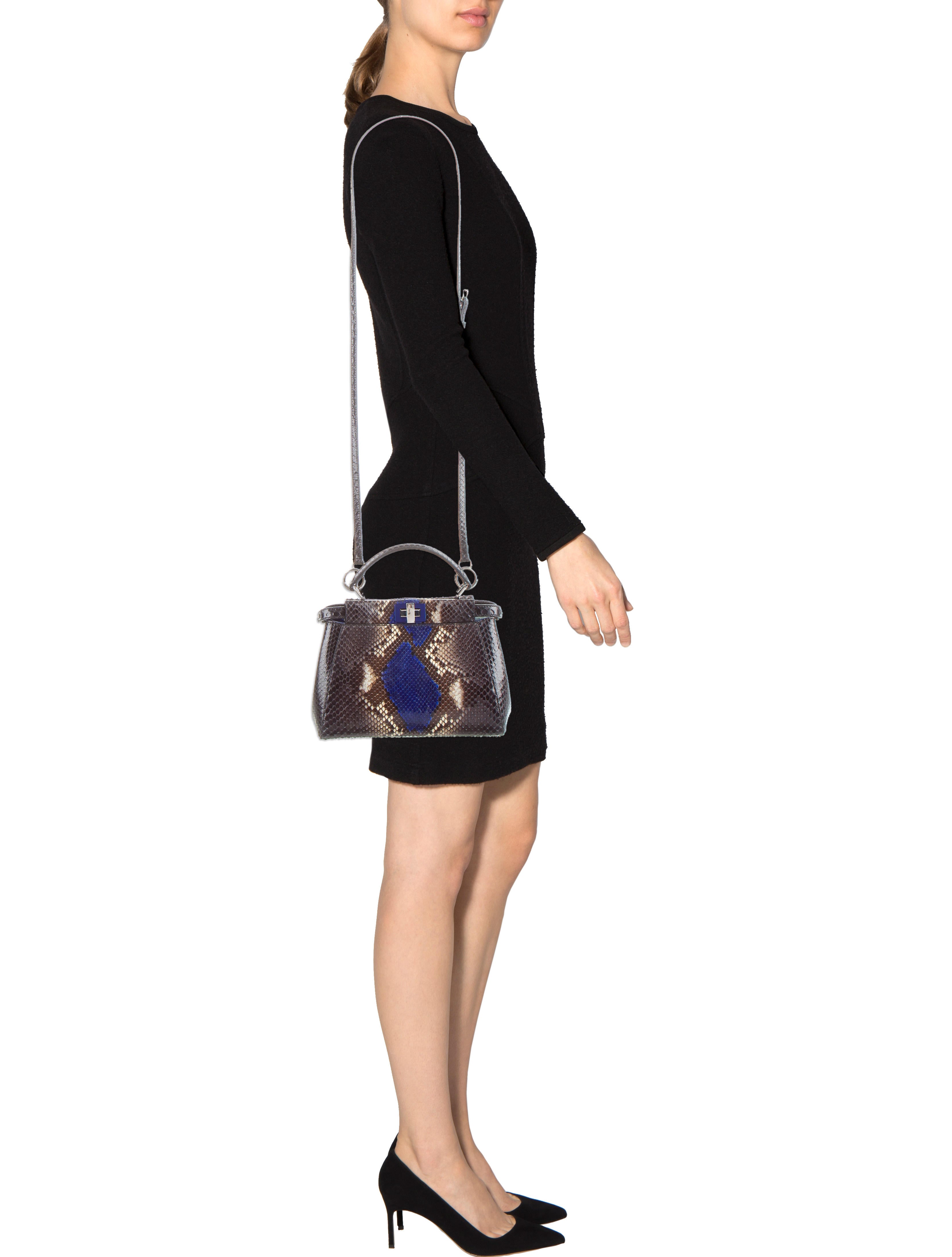 Fendi Mini Python Peekaboo Bag