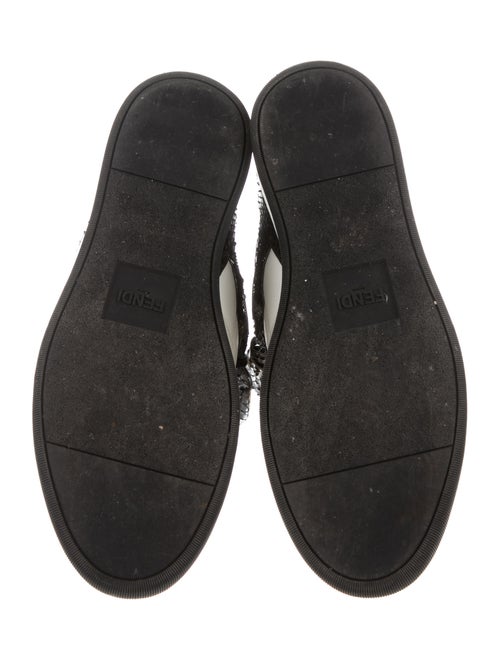 Fendi Python Fur-Trimmed Monster Sneakers